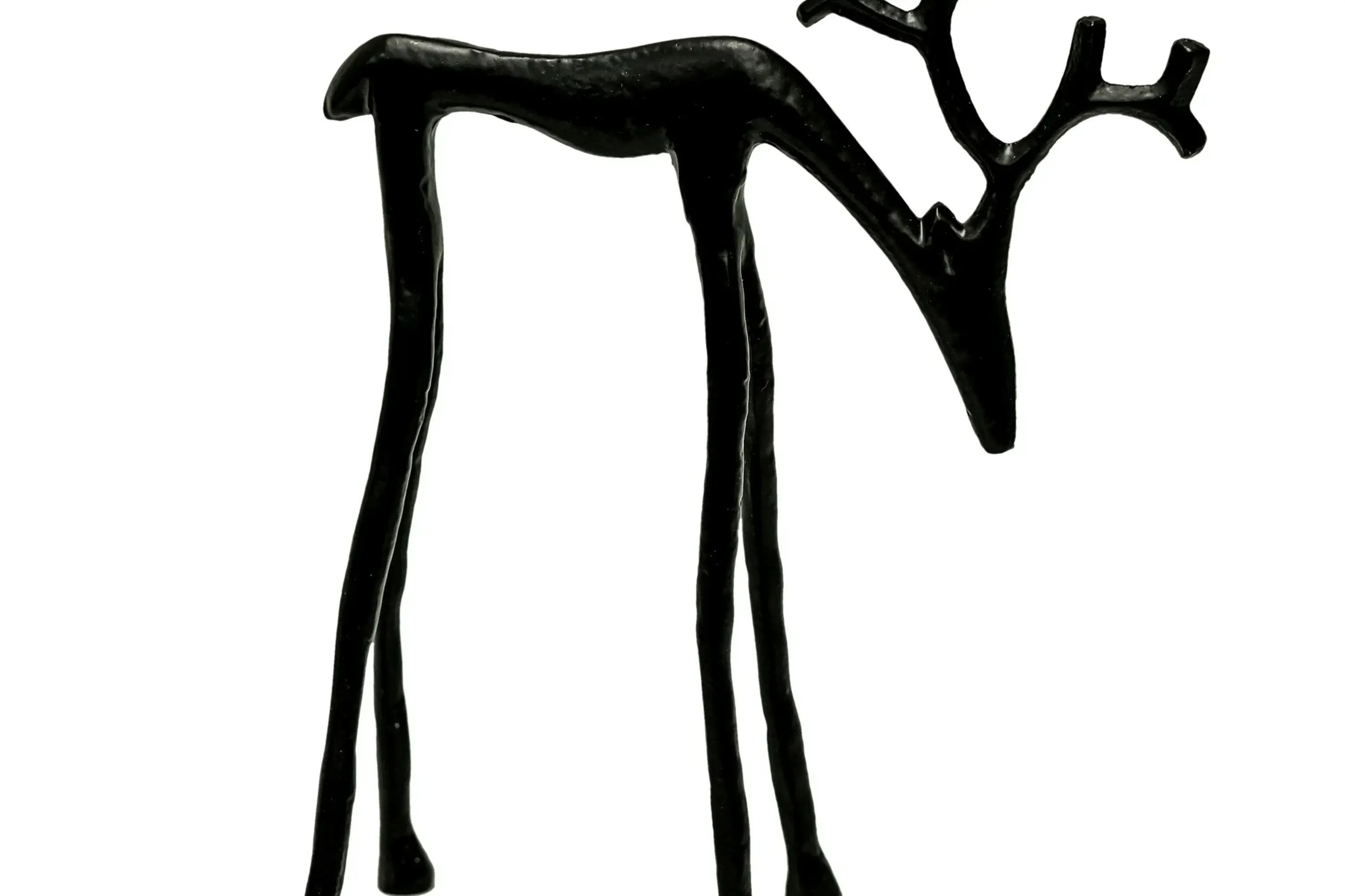 Holiday Time Black Metal Deer Christmas Tabletop Decor 10in