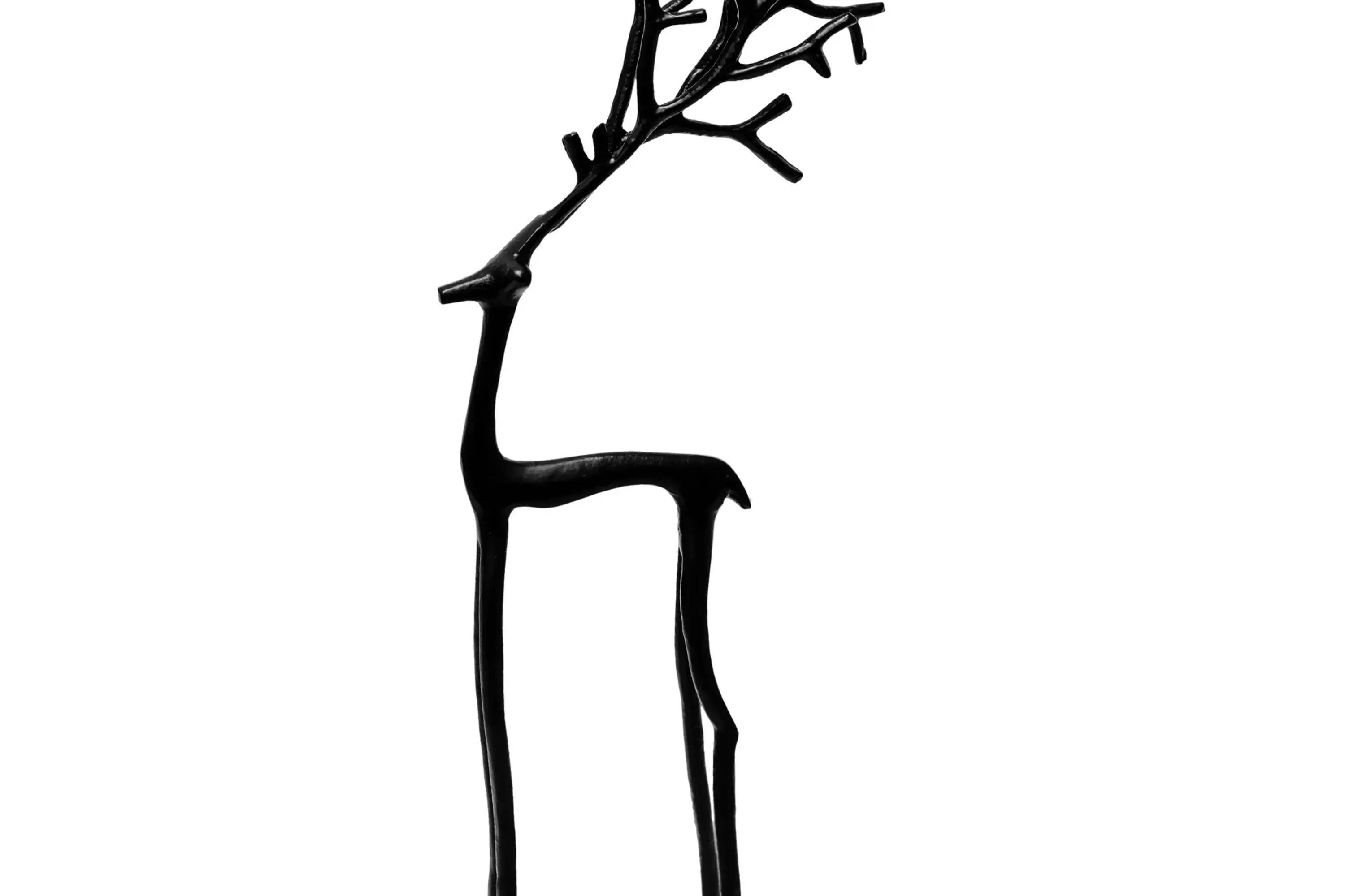 Holiday Time Black Metal Deer Christmas Tabletop Decor 16in