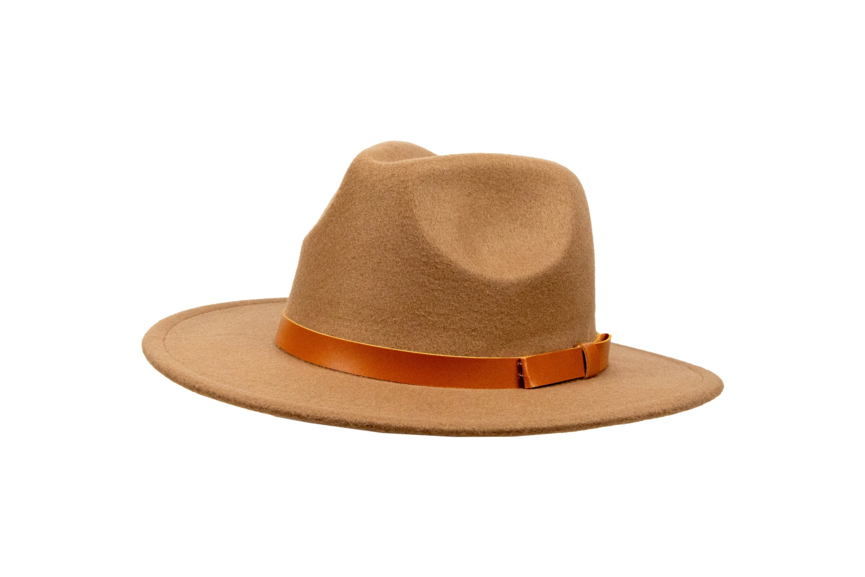Wonder Nation Girls Panama Style Felt Hat, Tan