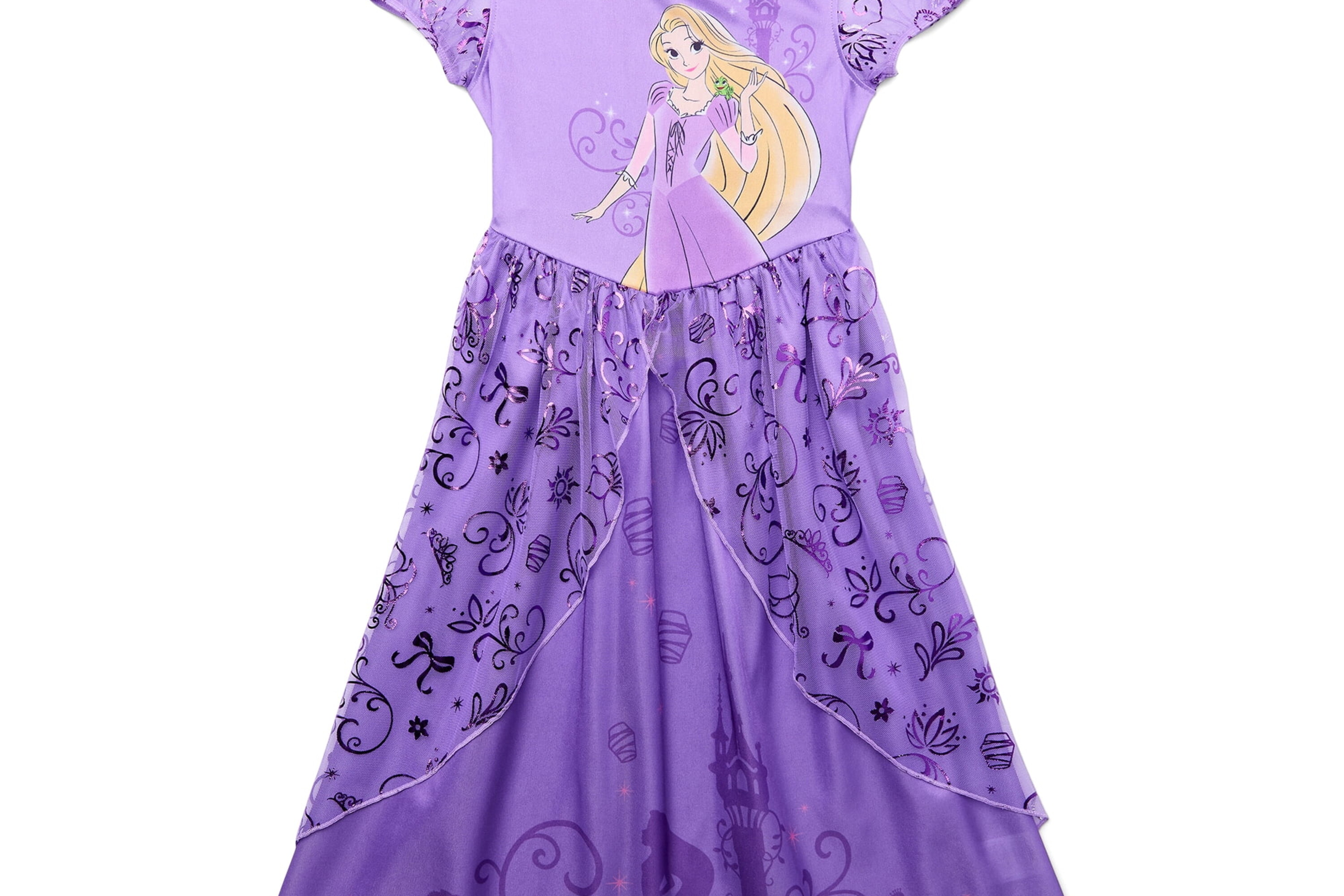 Disney Rapunzel Girls Character Fantasy Gown, Sizes 4-12