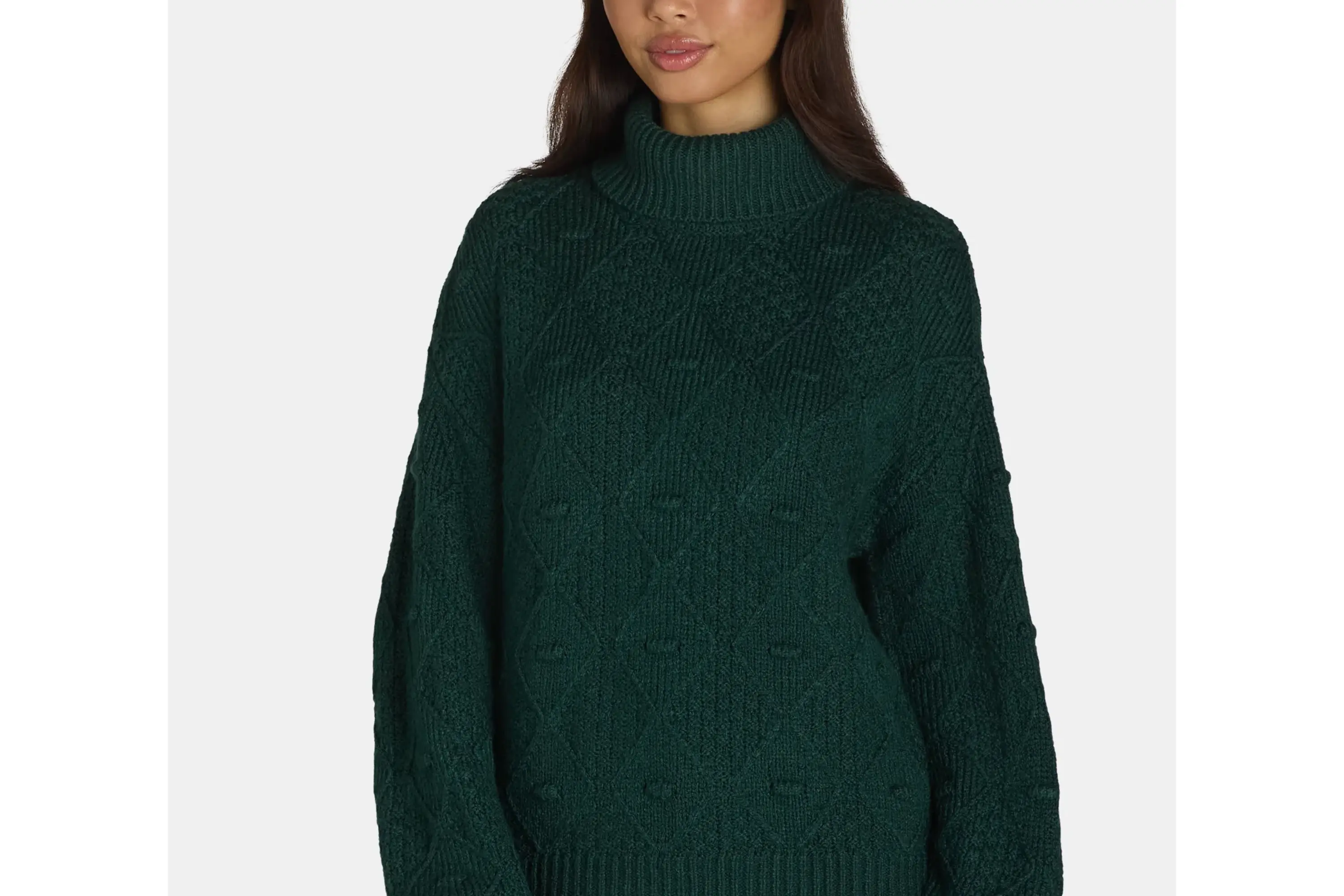 Time and Tru Bobble Knit Turtleneck Sweater