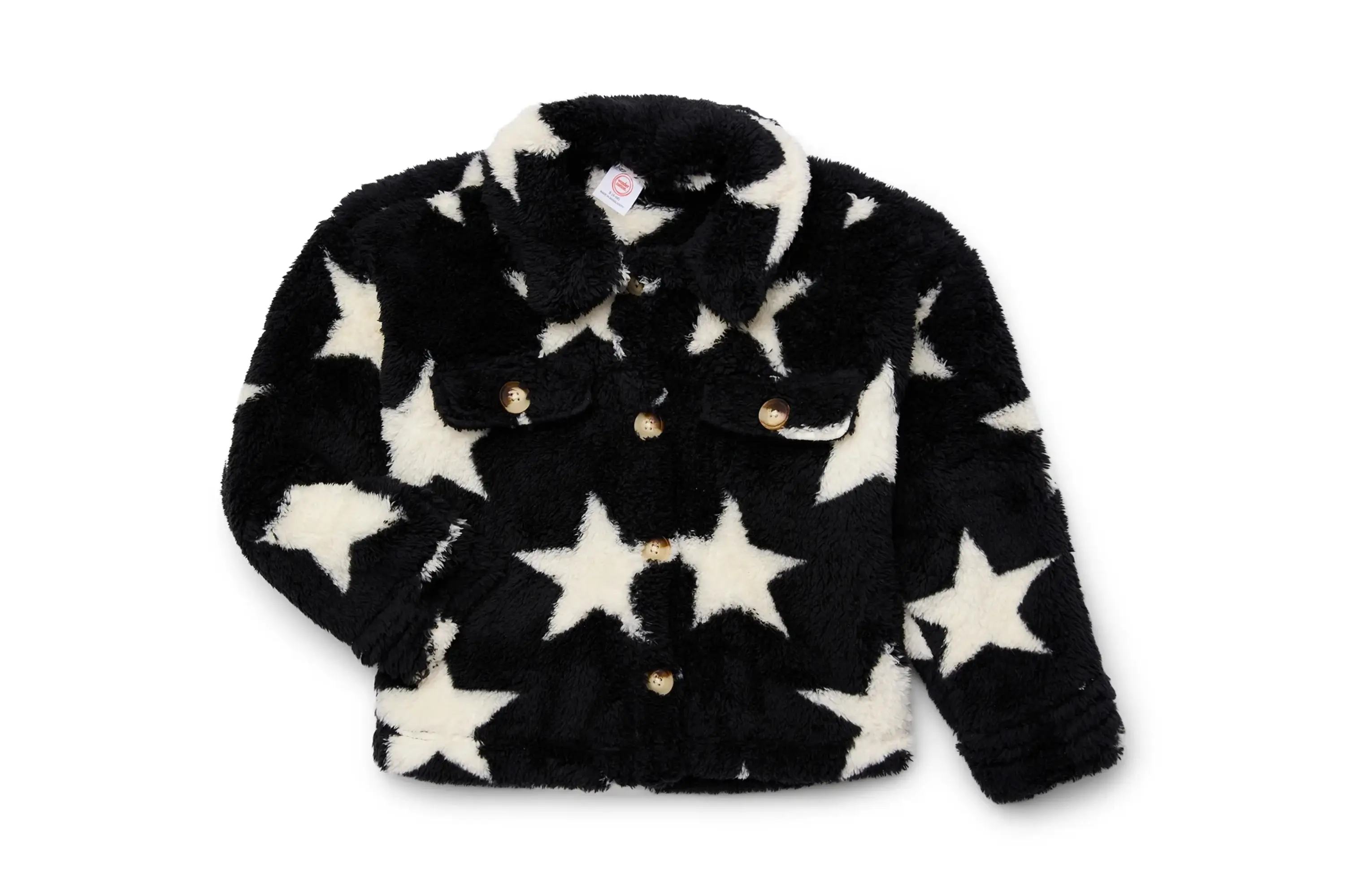 Wonder Nation Girls Faux Shearling Teddy Shacket