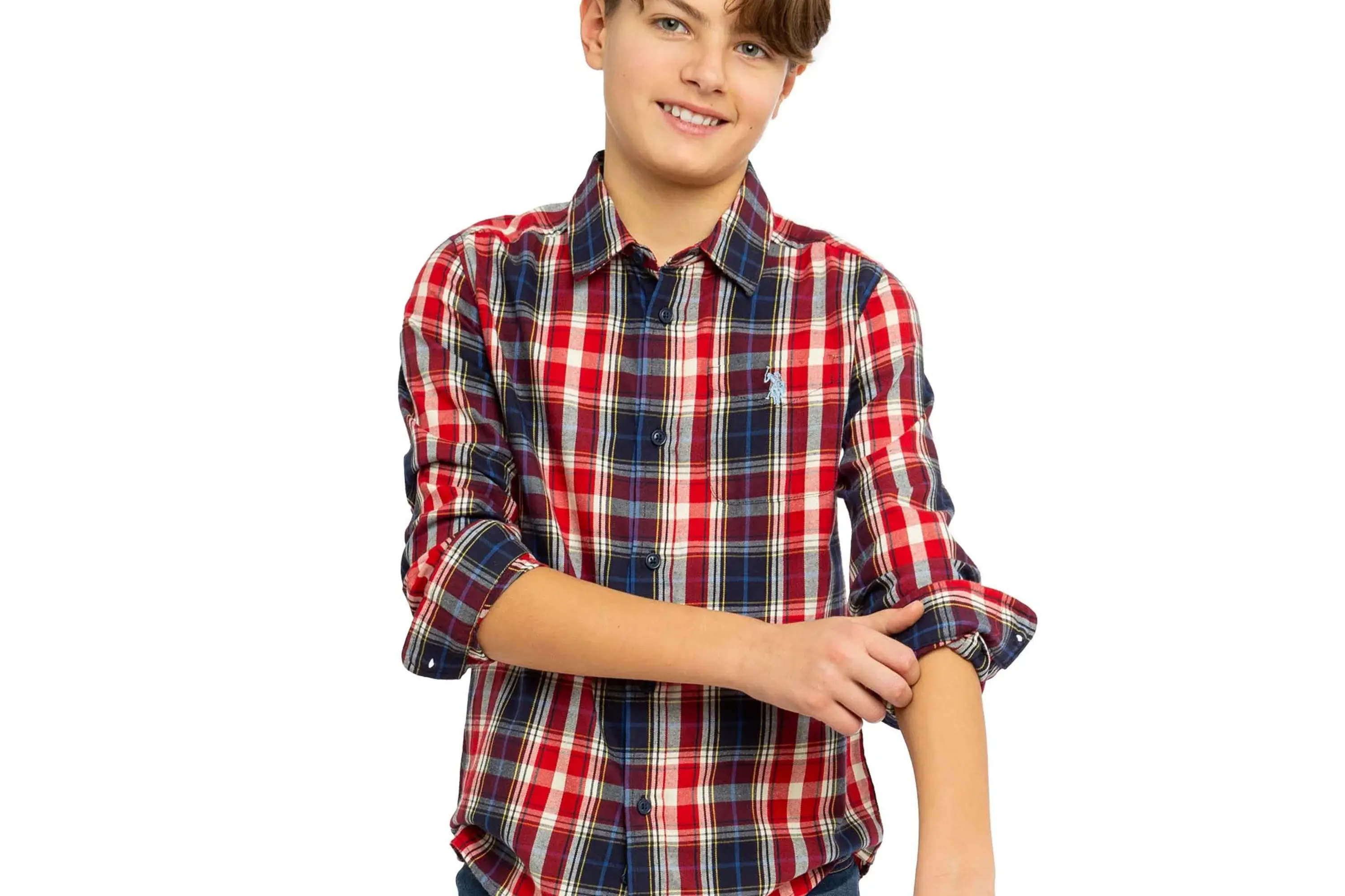 U.S. Polo Assn. Boys Long Sleeve Button Down Shirt