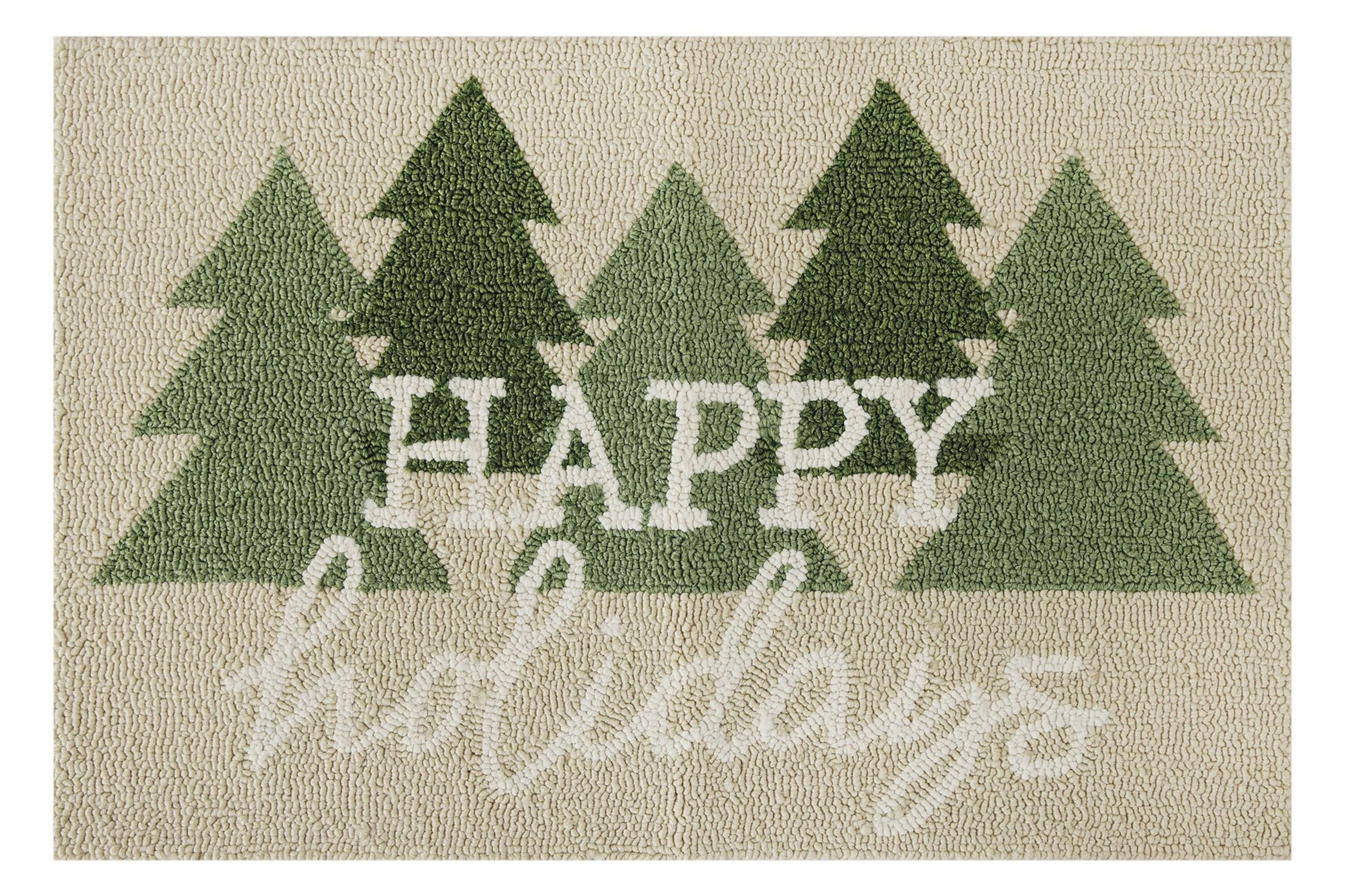 Holiday Time Green & Beige Trees Indoor Accent Rug 20