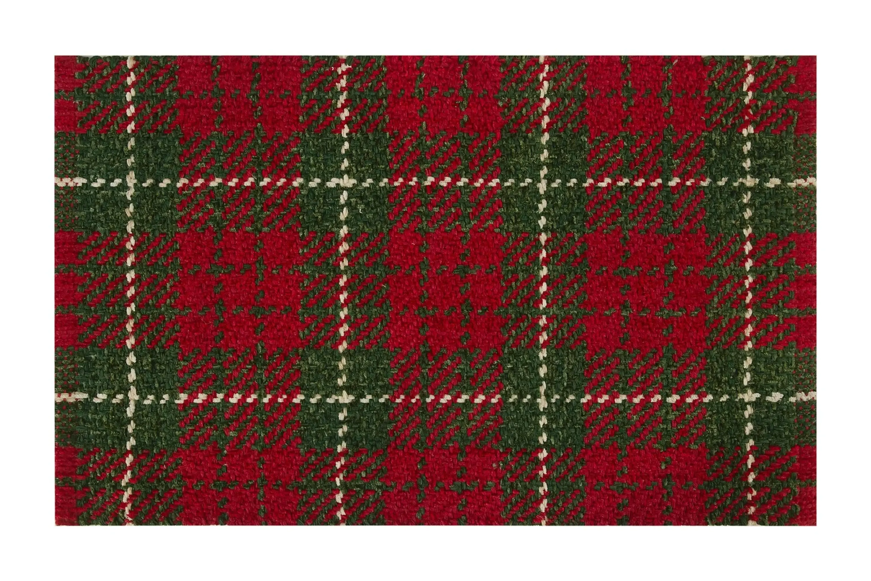 Holiday Time Red Plaid Jute & Cotton Indoor Accent Rug 20