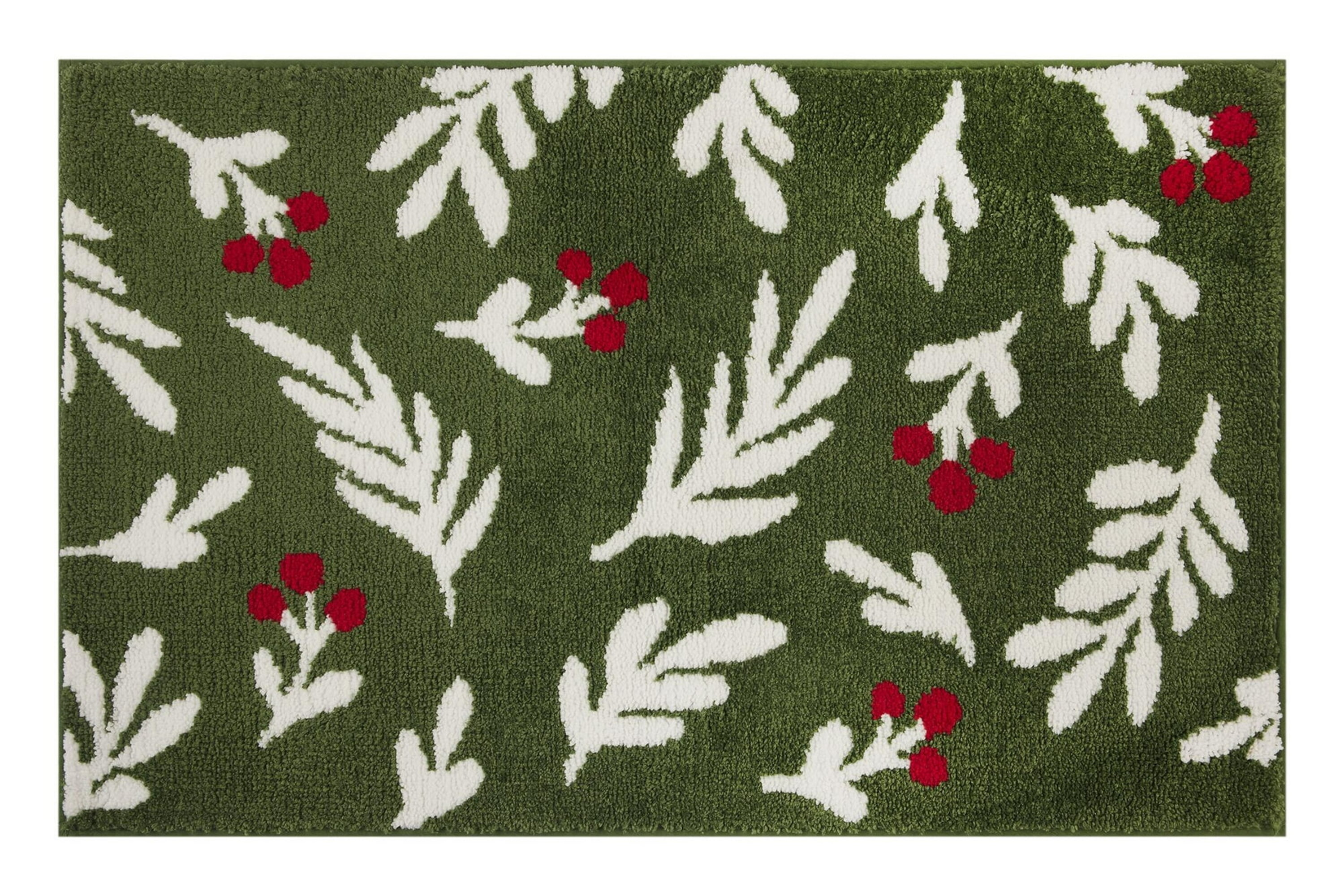 Holiday Time Green Holly Indoor Accent Rug 20