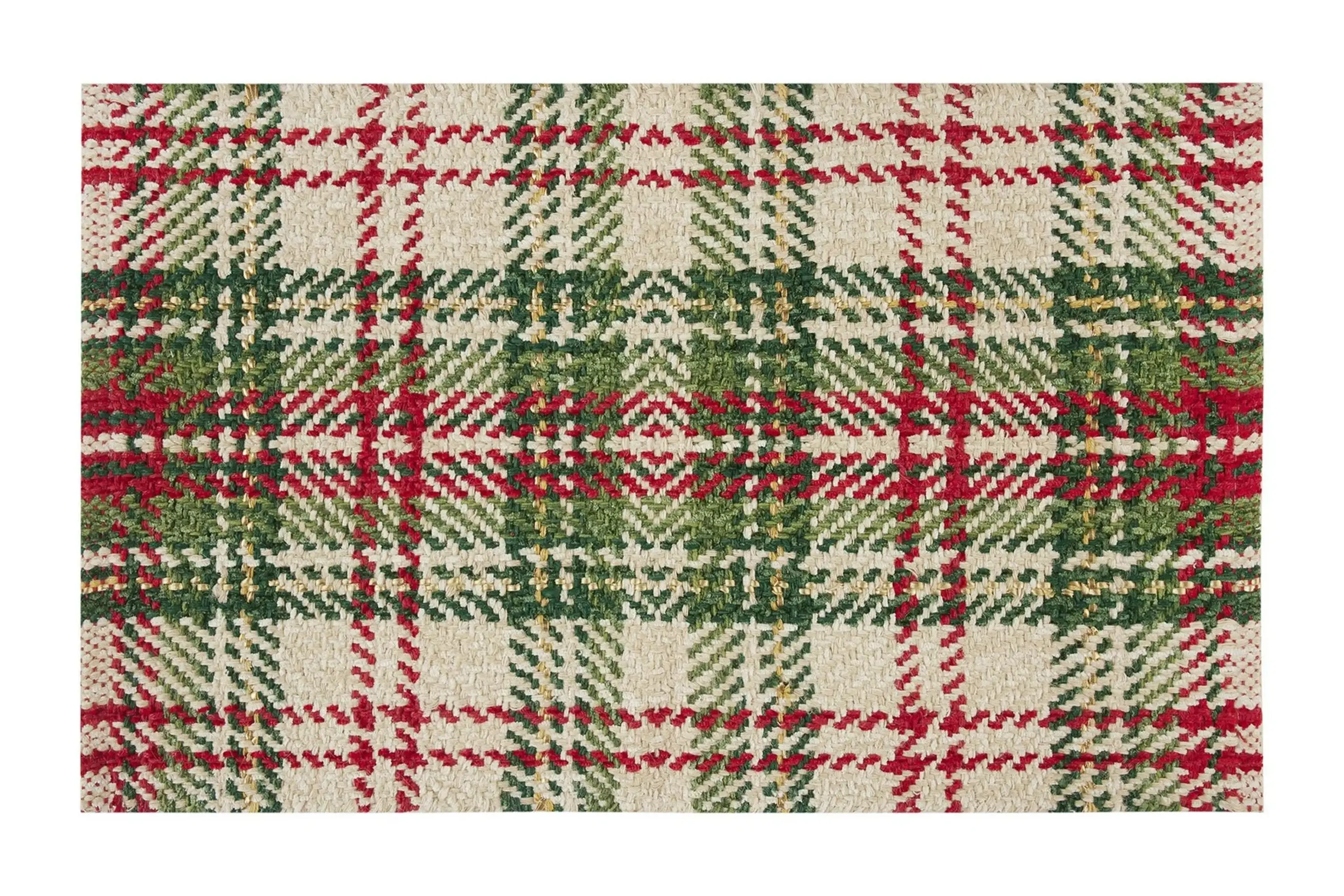 Holiday Time Ivory Plaid Jute & Cotton Indoor Accent Rug 20