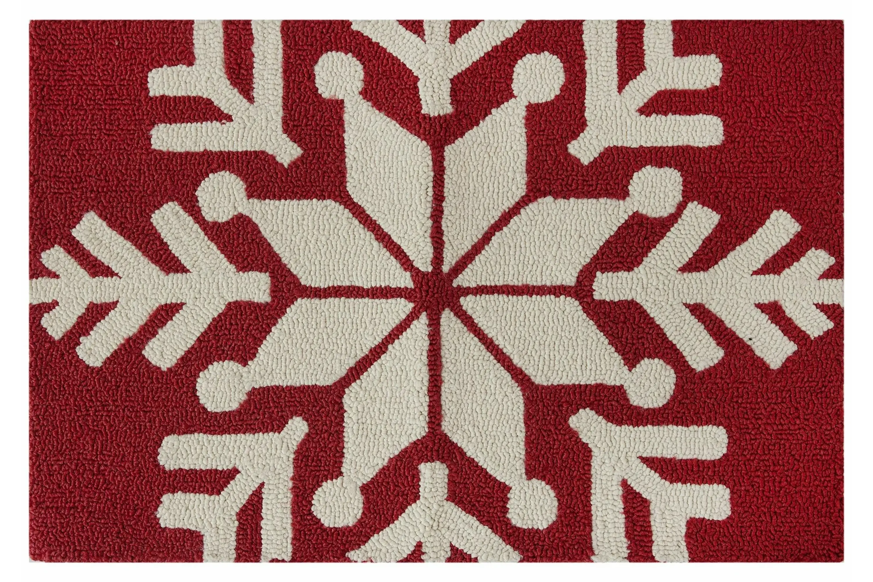 Holiday Time Red & White Snowflake Indoor Accent Rug 20