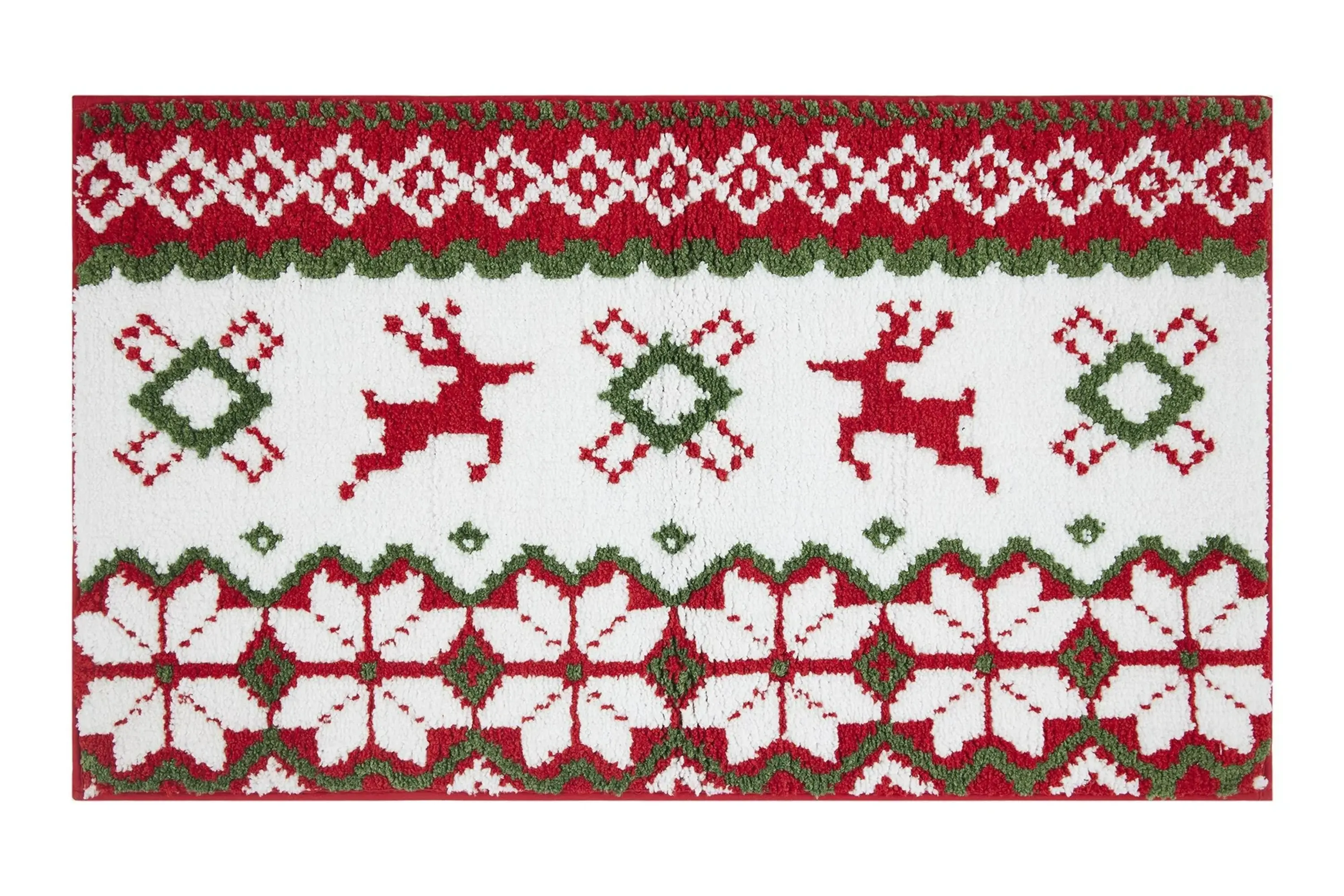 Holiday Time Fair Isle Deer Indoor Accent Rug 20