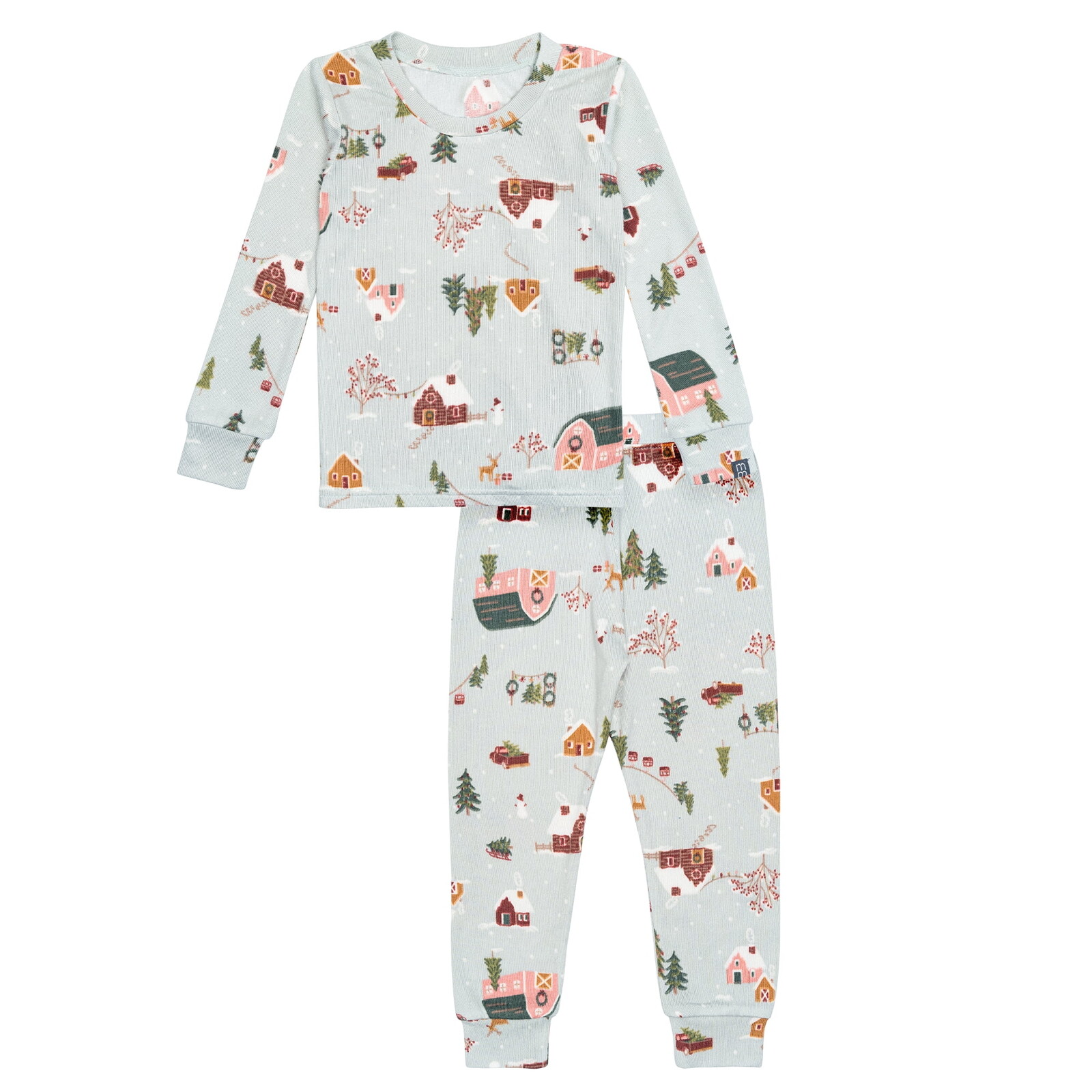 Modern Moments by Gerber Toddler Neutral Supper Soft Hacci Tight Fitting Christmas Pajama Set