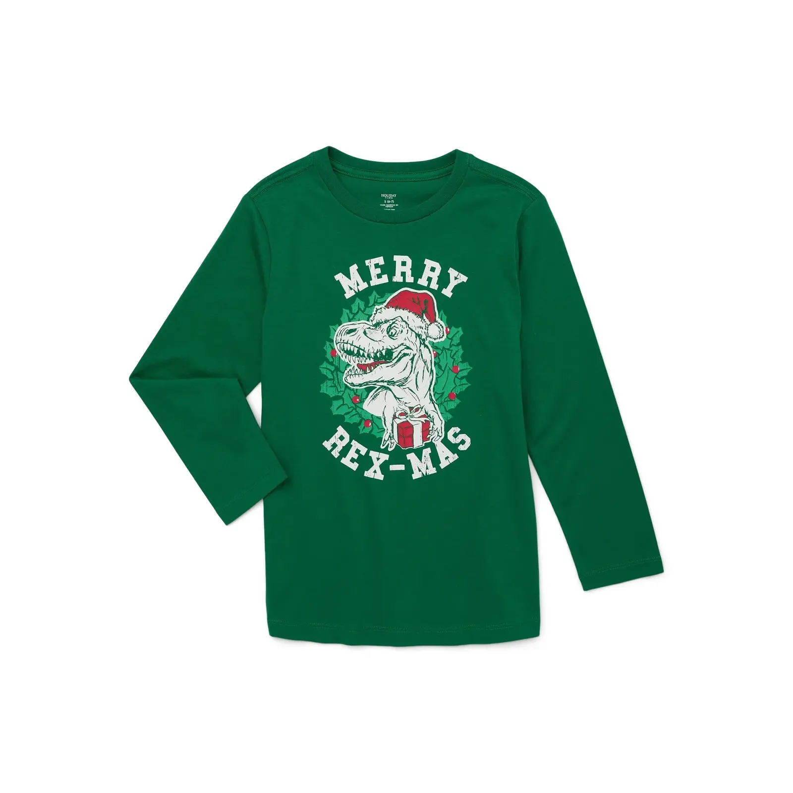 Holiday Time Boys Christmas Long Sleeve T-Shirt, Sizes 4-18 & Husky