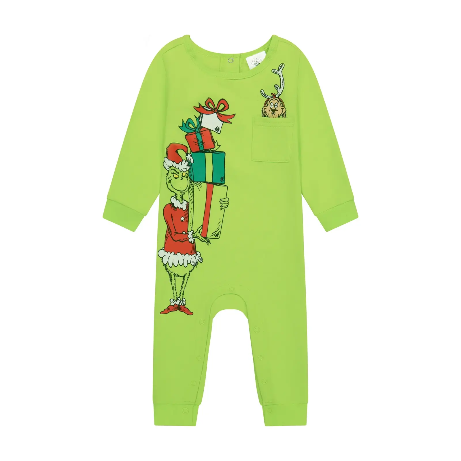 Dr.Seuss Baby Boy Grinch Printed Coverall, Sizes 0-24 Months