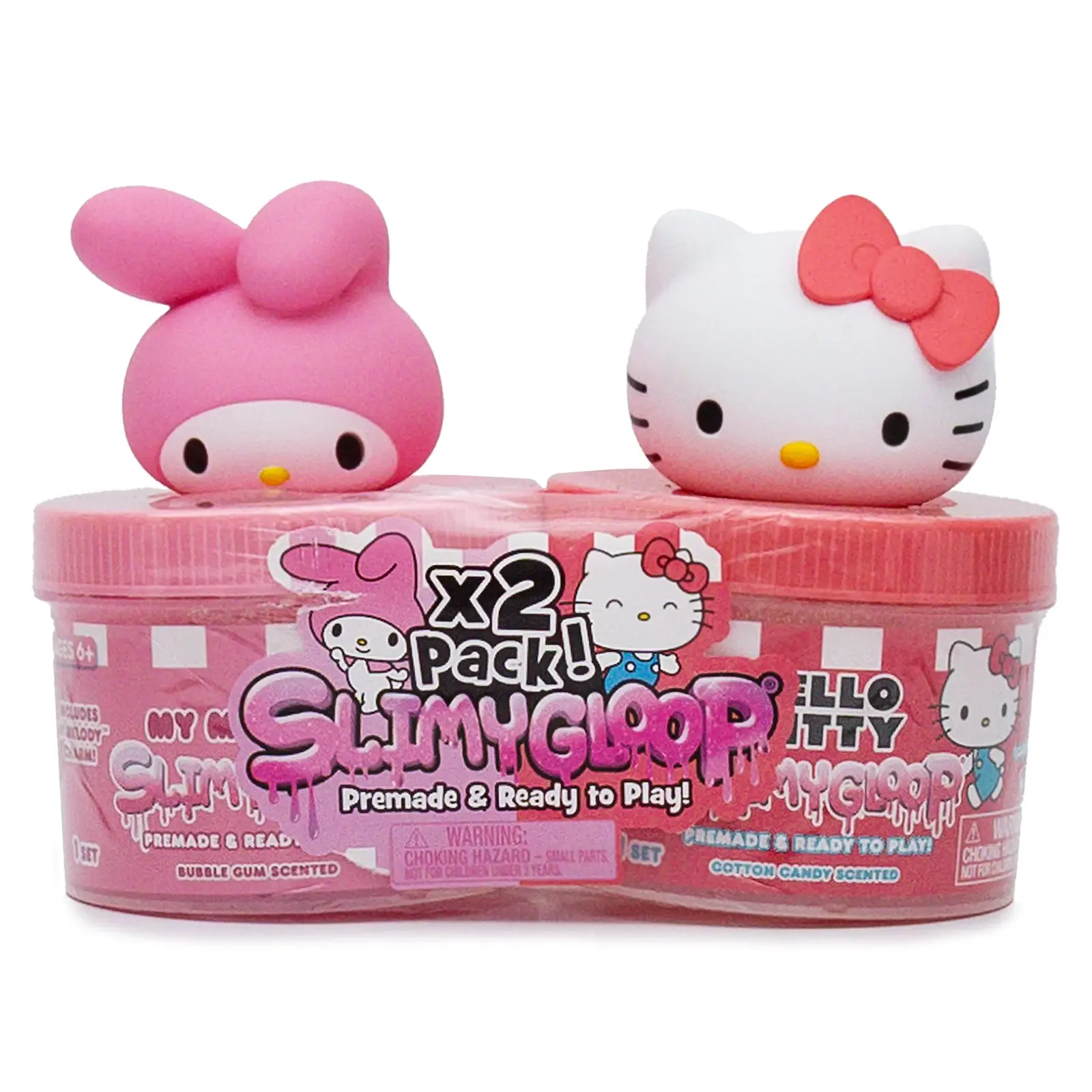 Hello Kitty SLIMYGLOOP 2-Pack, My Melody & Hello Kitty
