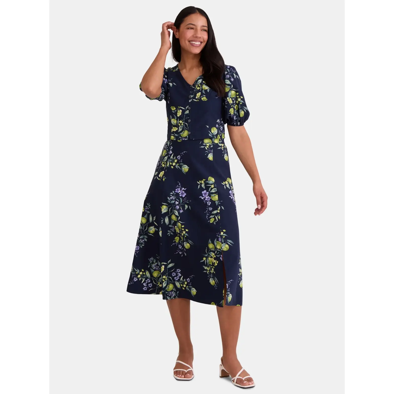 Time and Tru Poplin Top & Skirt Set