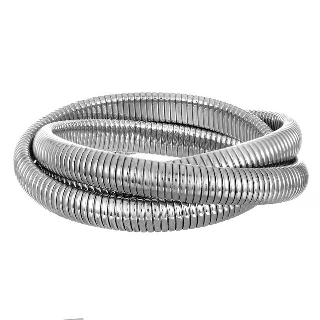 Time and Tru Layered Bangle Bracelet - Silver