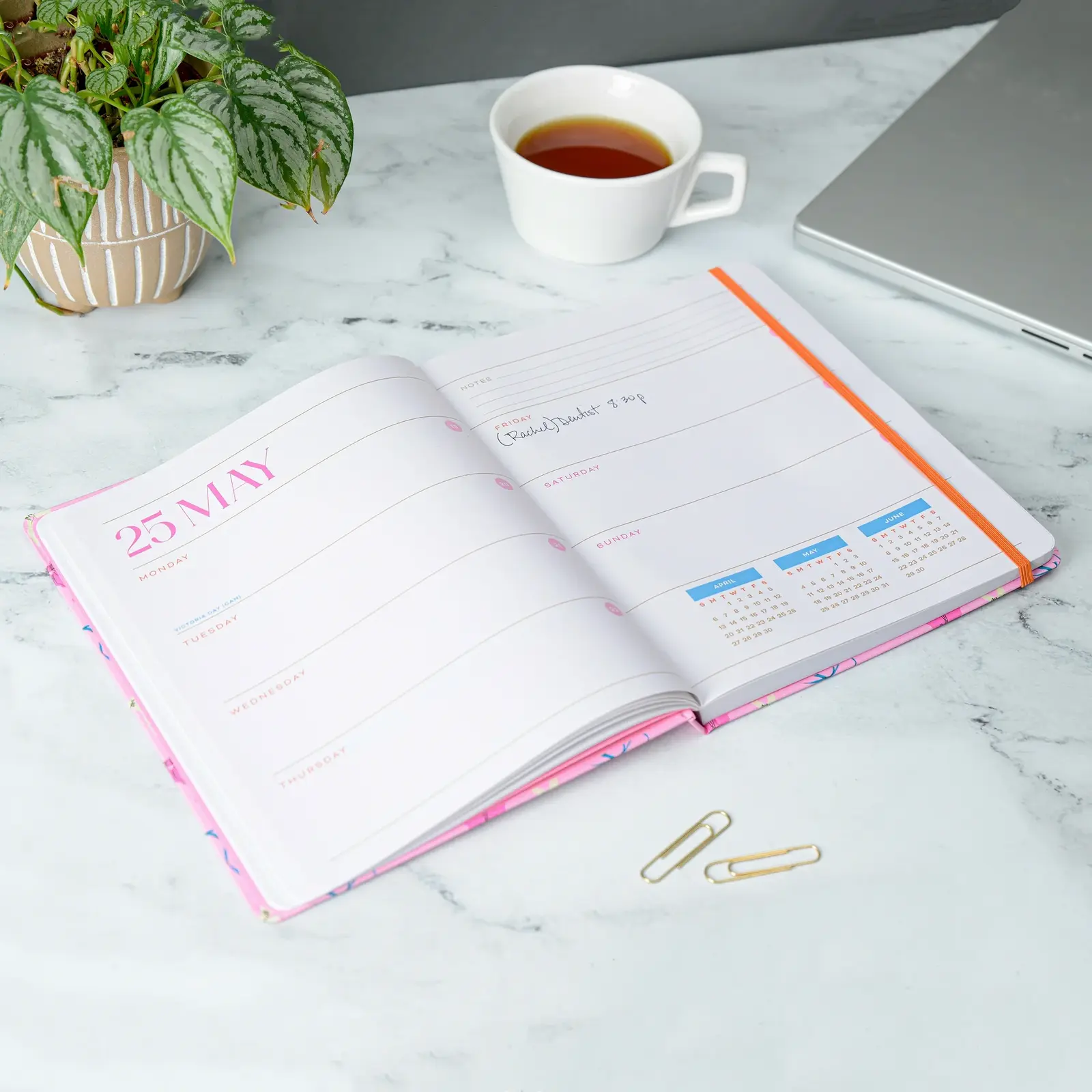 Think Ink Pink Bows Planner