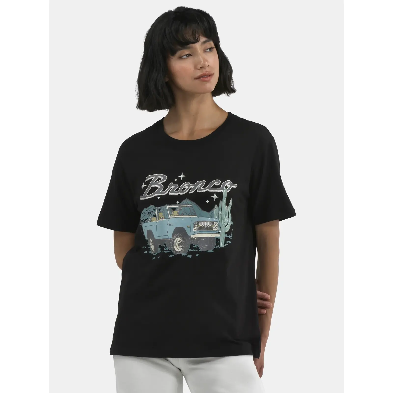 Time and Tru Graphic Tee with Short Sleeves