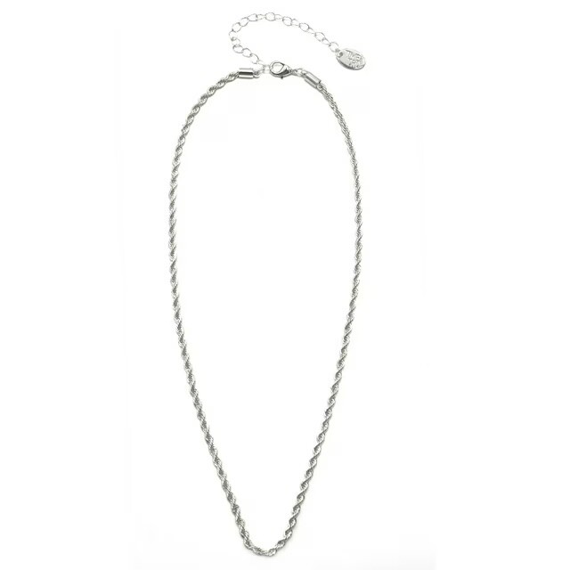 Time and Tru Silver Tone Rope Chain Necklace