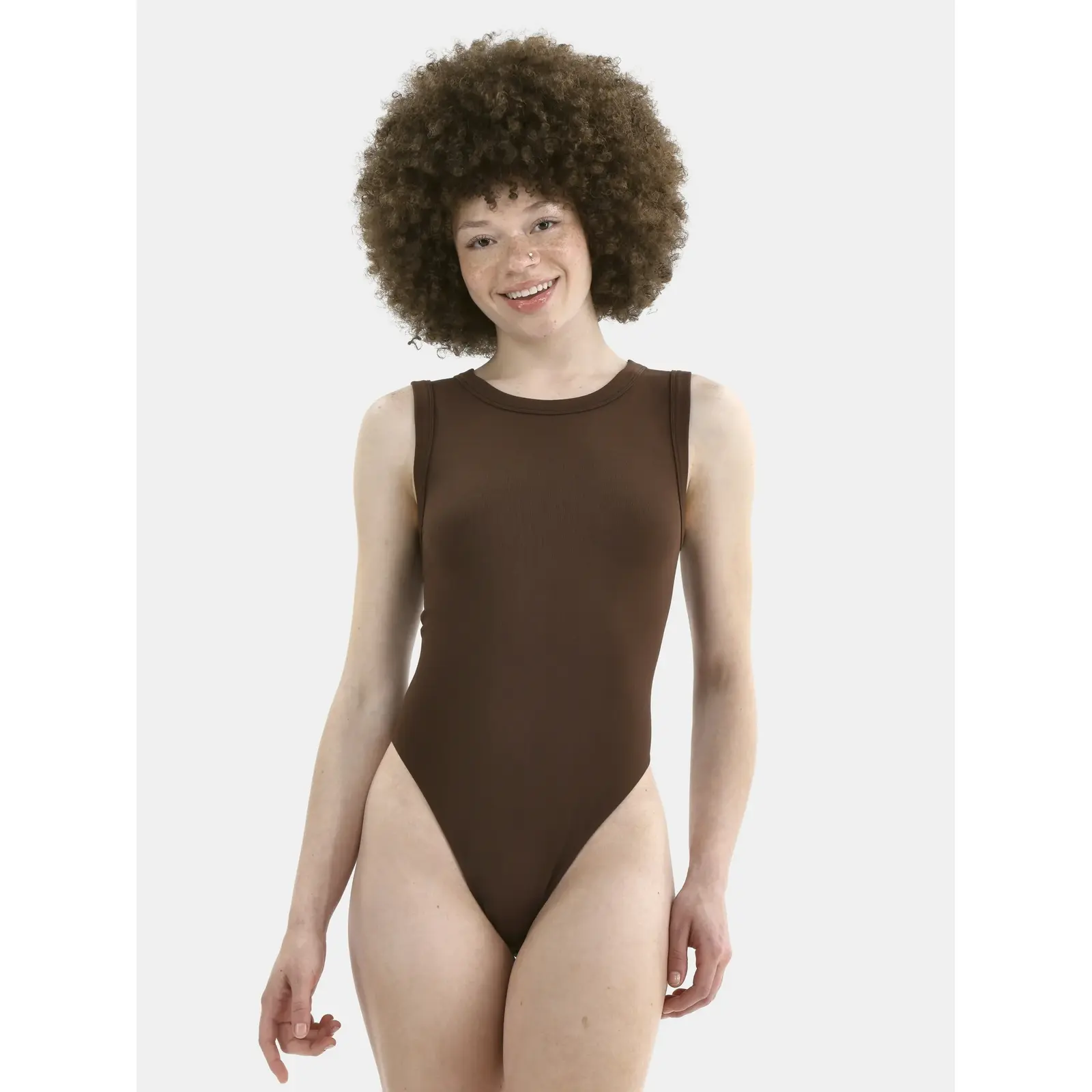 No Boundaries Seamless Crewneck Sleeveless Bodysuit