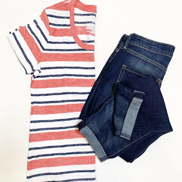 Time and Tru Striped Tee and Signature Cuffed Jeans