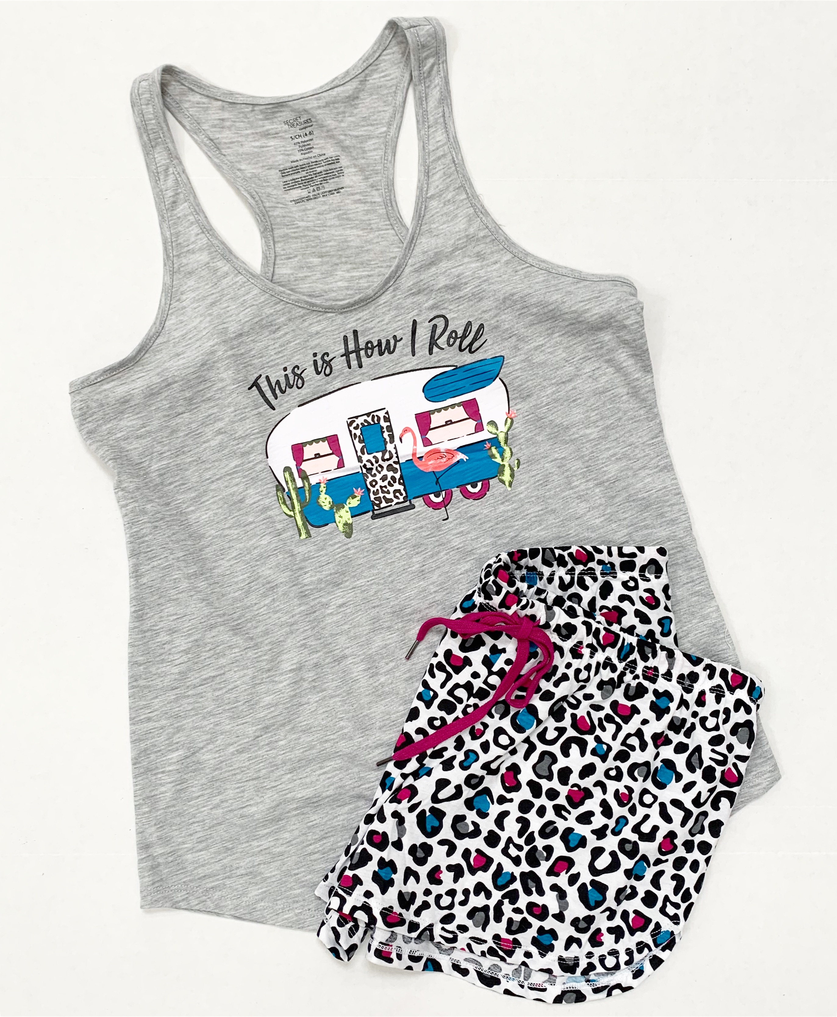 Secret Treasures Camper Tank and Leopard Short