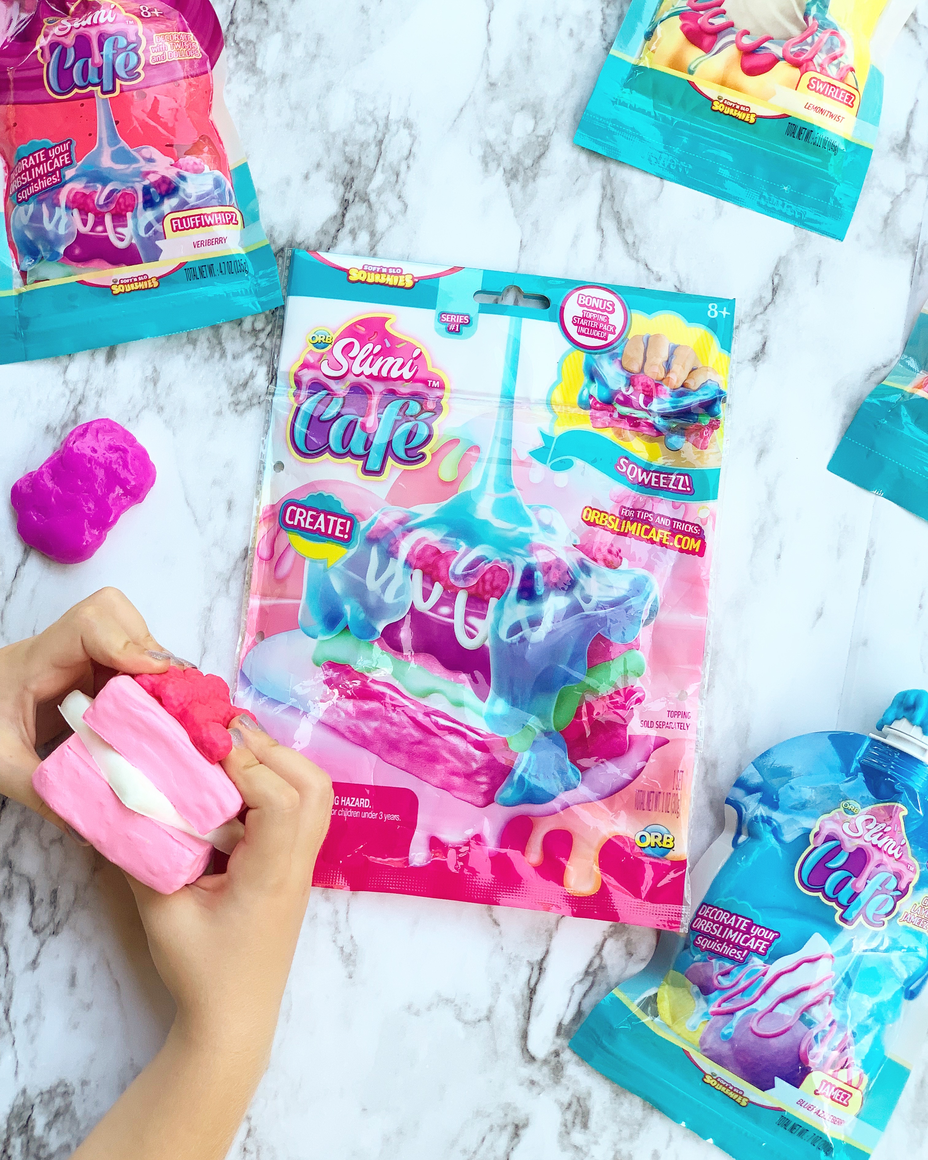 ORB Soft'n Slo Squishies and Slimi Cafe Toppings