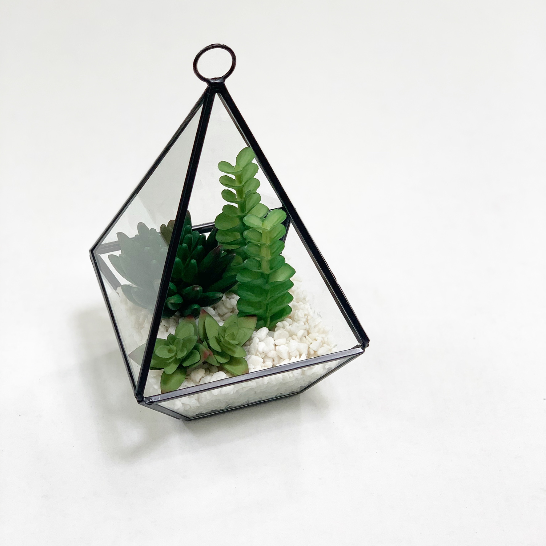 Mainstays Geometric Faux Succulent Terrarium