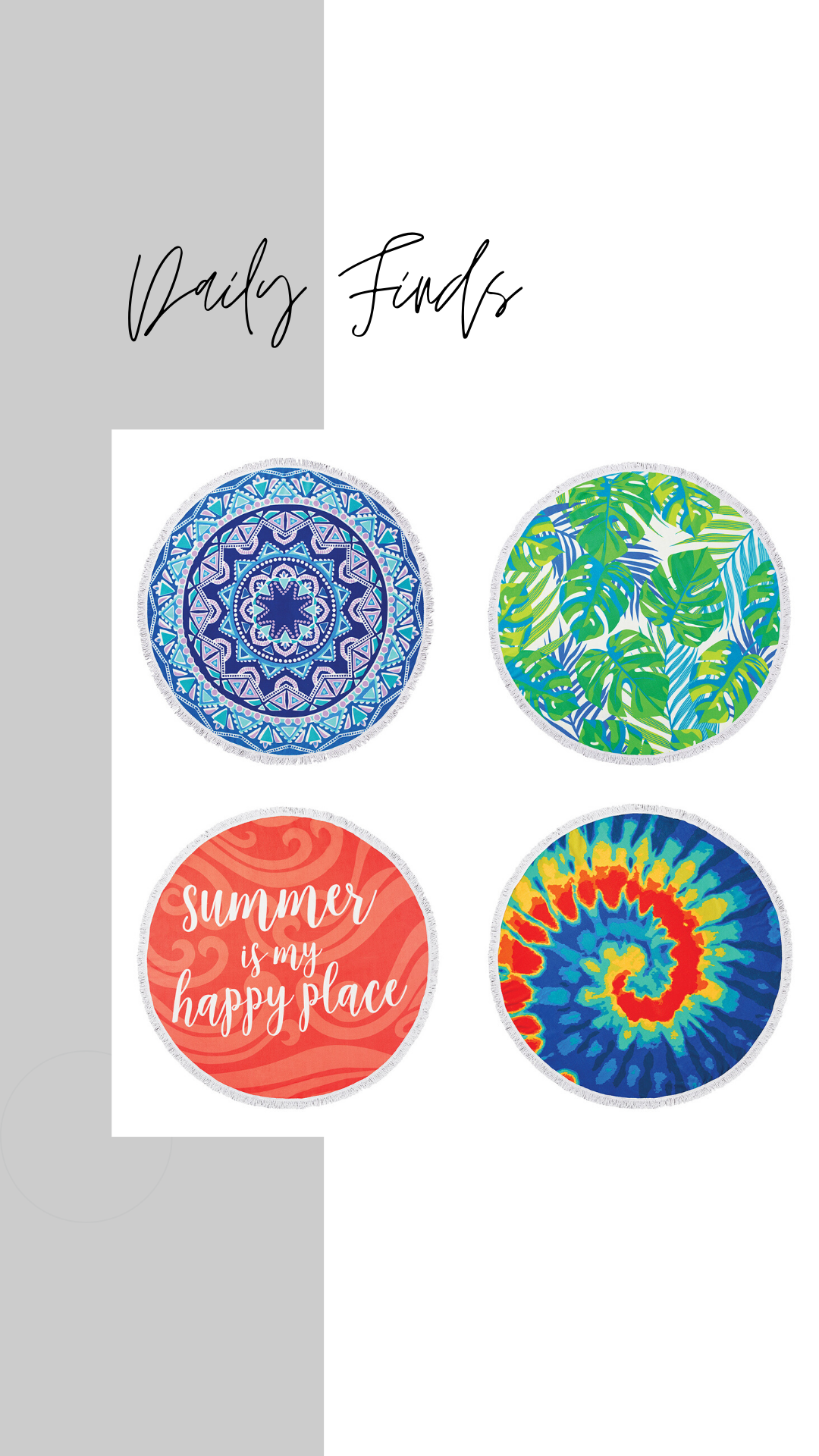 Round Beach Towels