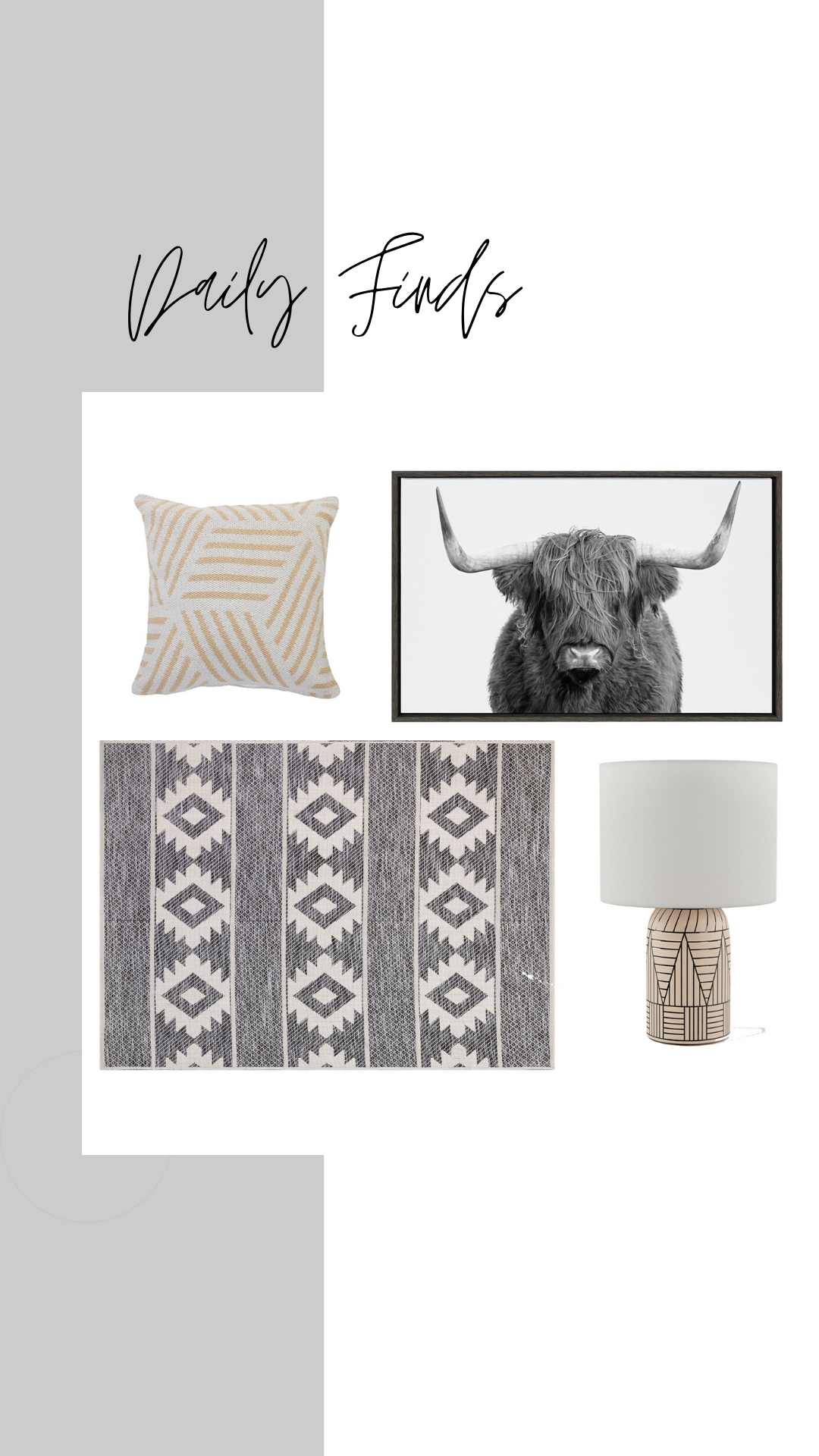 Kate and Laurel Highland Cow Framed Canvas Print + More