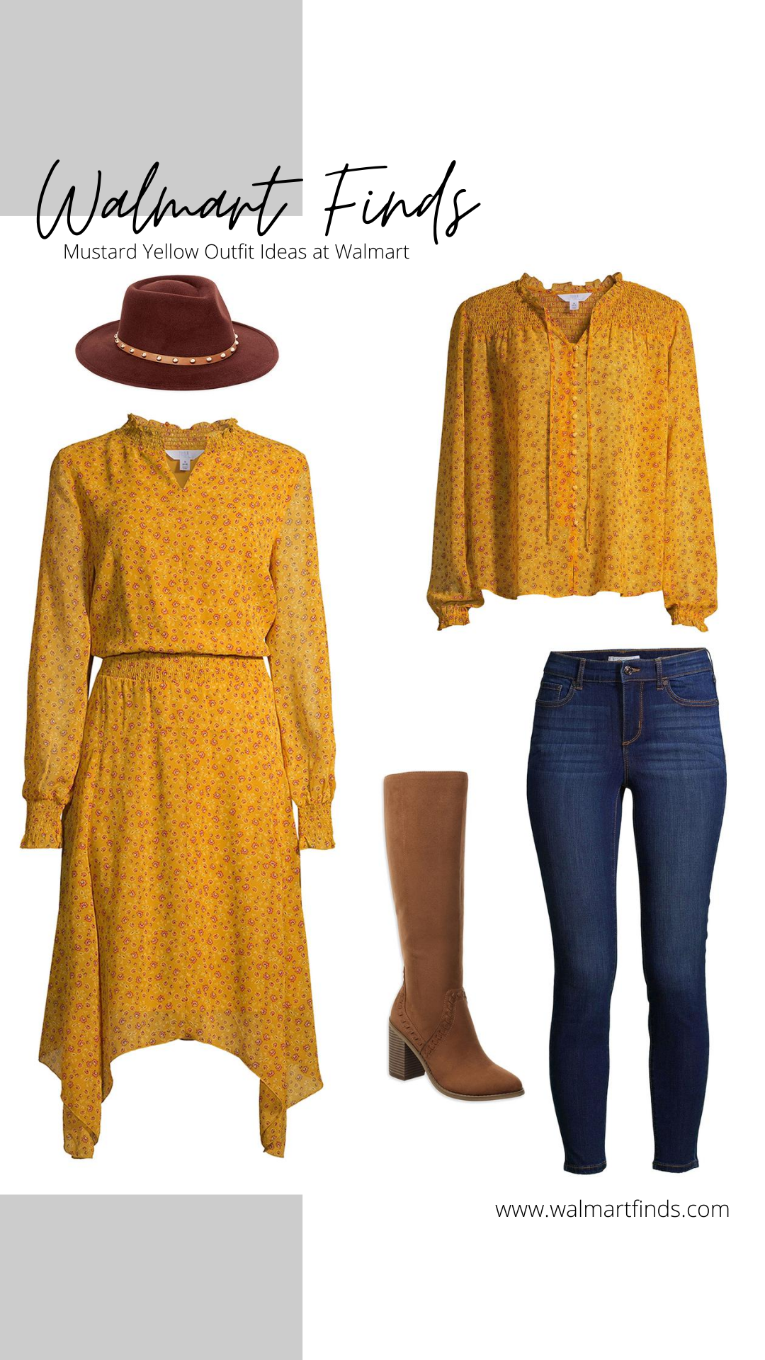 Mustard Yellow Outfit Ideas at Walmart