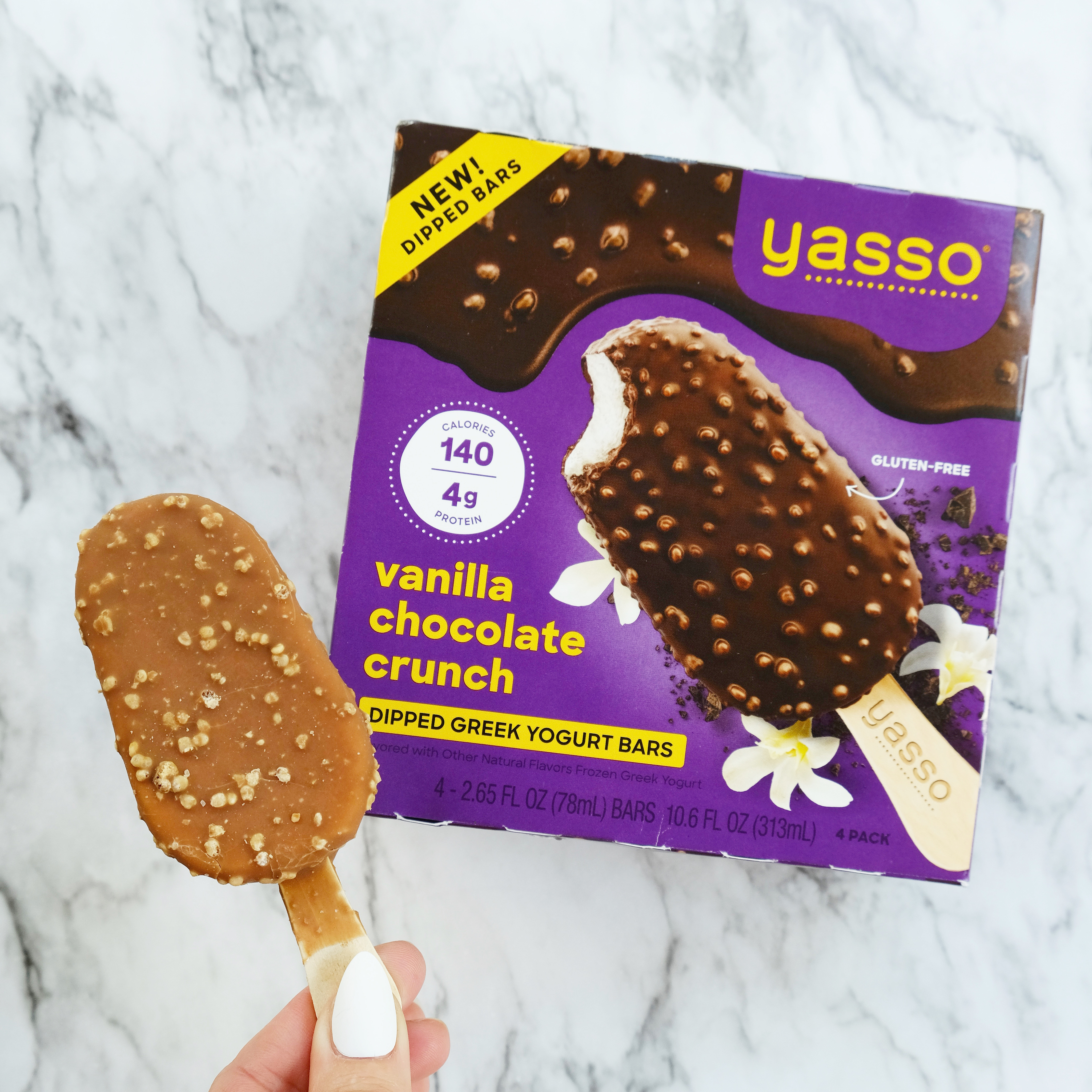 Yasso Vanilla Chocolate Crunch Dipped Frozen Greek Yogurt Bars