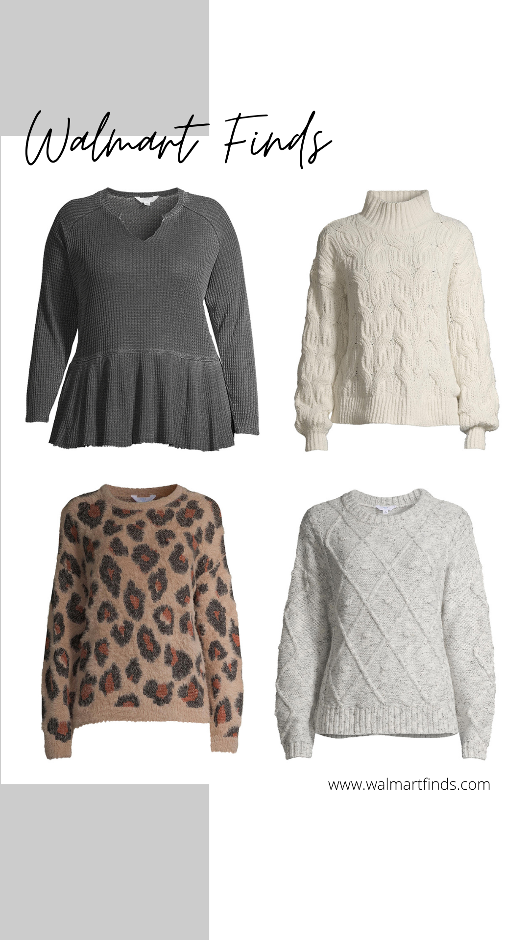 New Time and Tru Sweater Arrivals and Plus Size Peplum