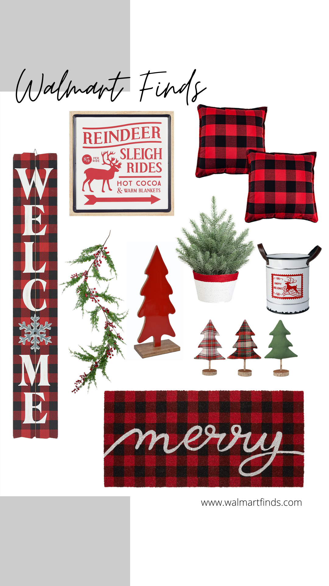 Red Buffalo Plaid Christmas Decor