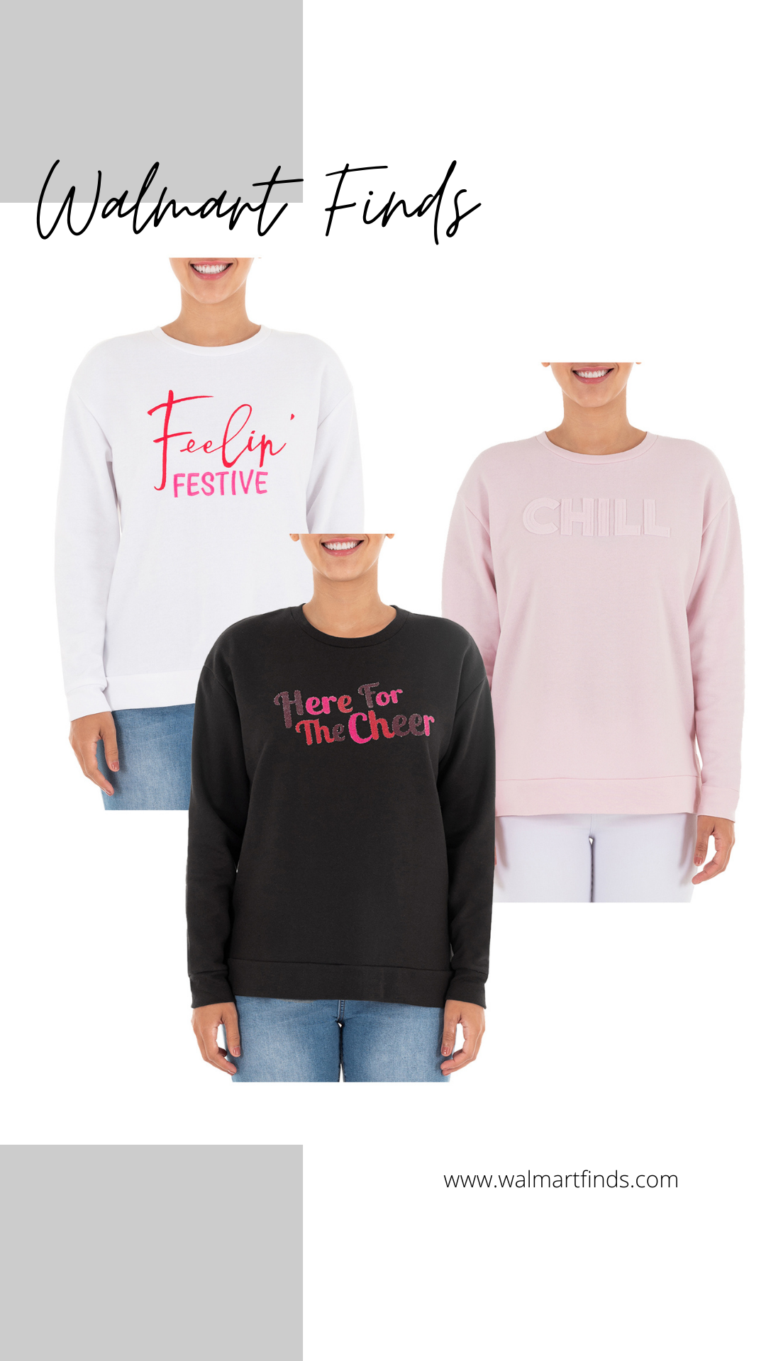 Holiday Time Women's Festive Sweatshirts