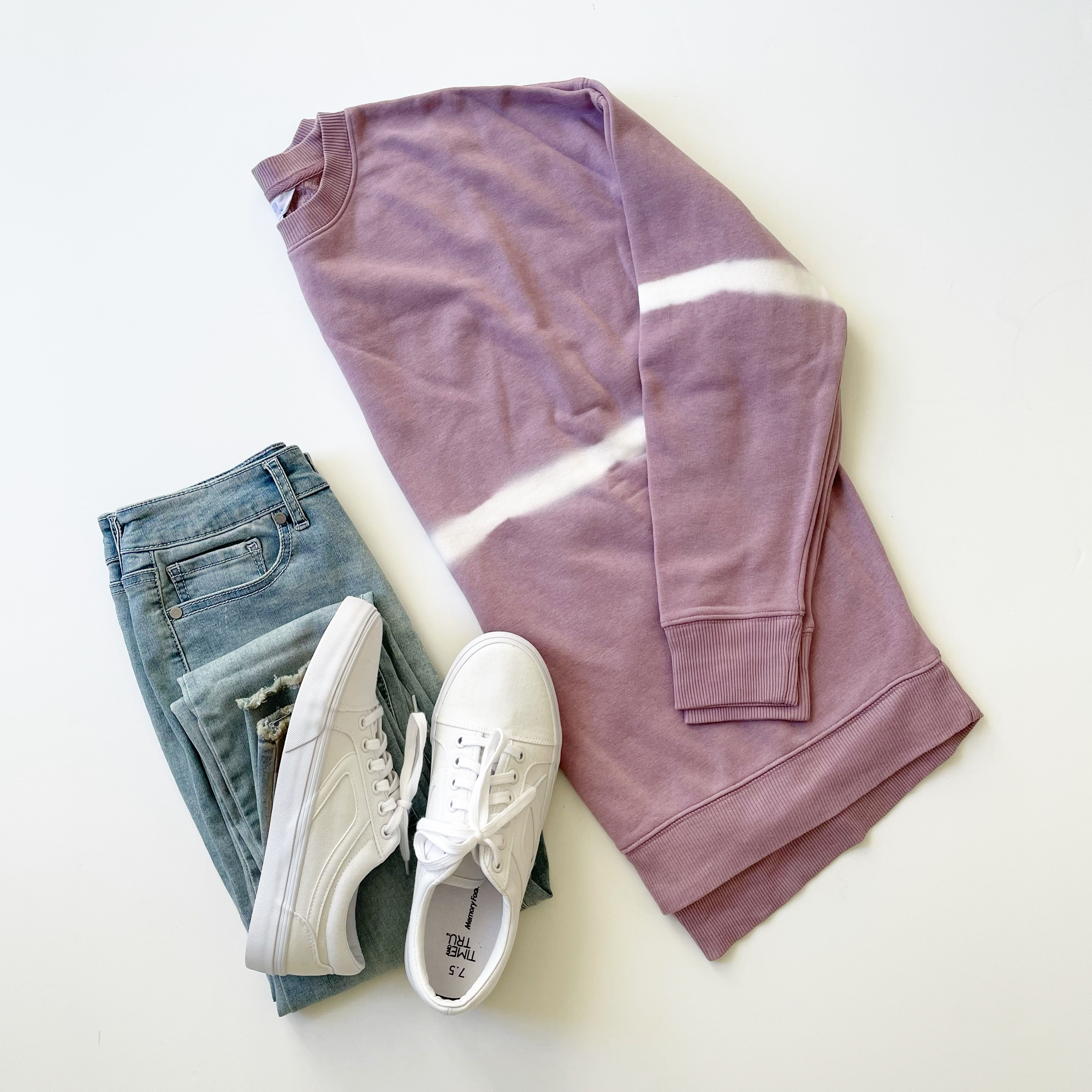 Time and Tru Tie Dye Tunic Sweatshirt