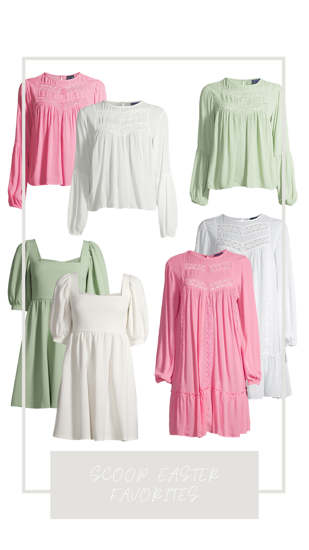 Scoop Blouson Top, Babydoll Puff Sleeve Dress and Blouson Dress