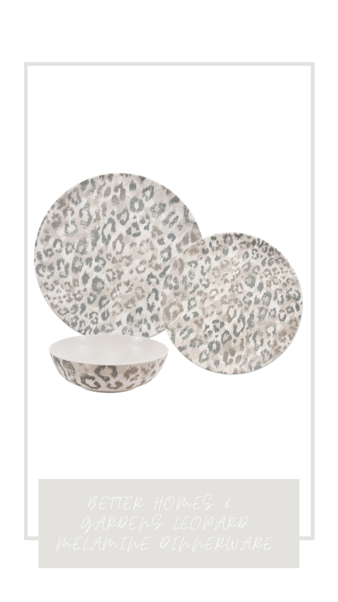 Better Homes & Gardens Leopard Print Melamine Outdoor Dinnerware