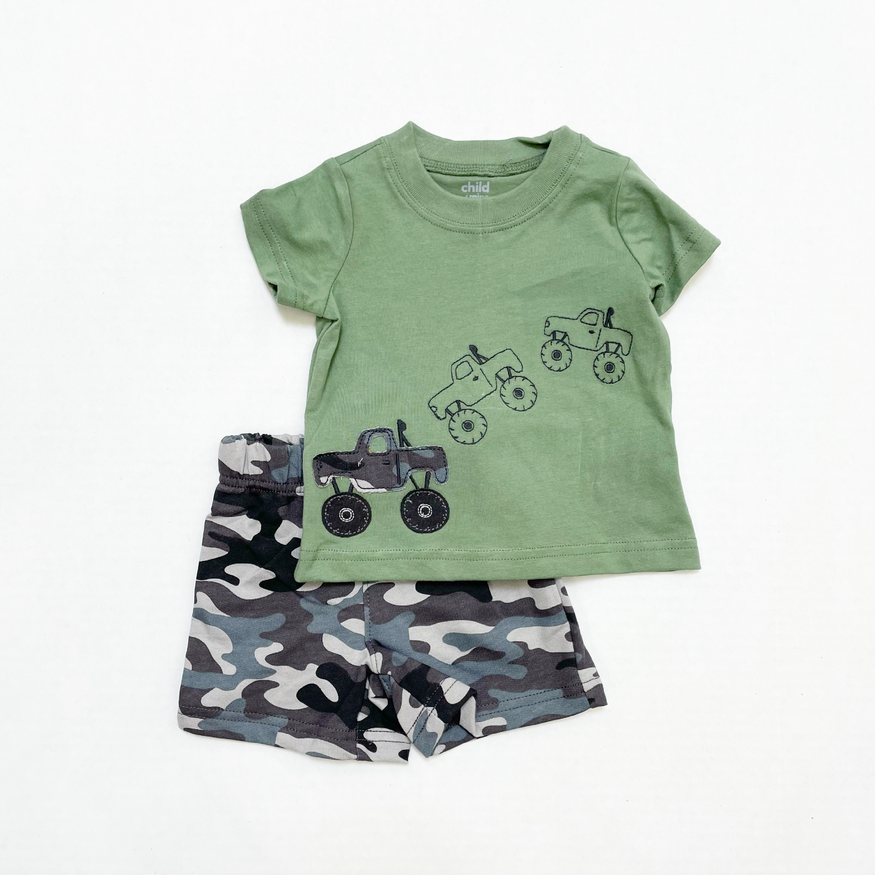 Child of Mine by Carter's Baby Boys' Camo and Monster Truck Outfit