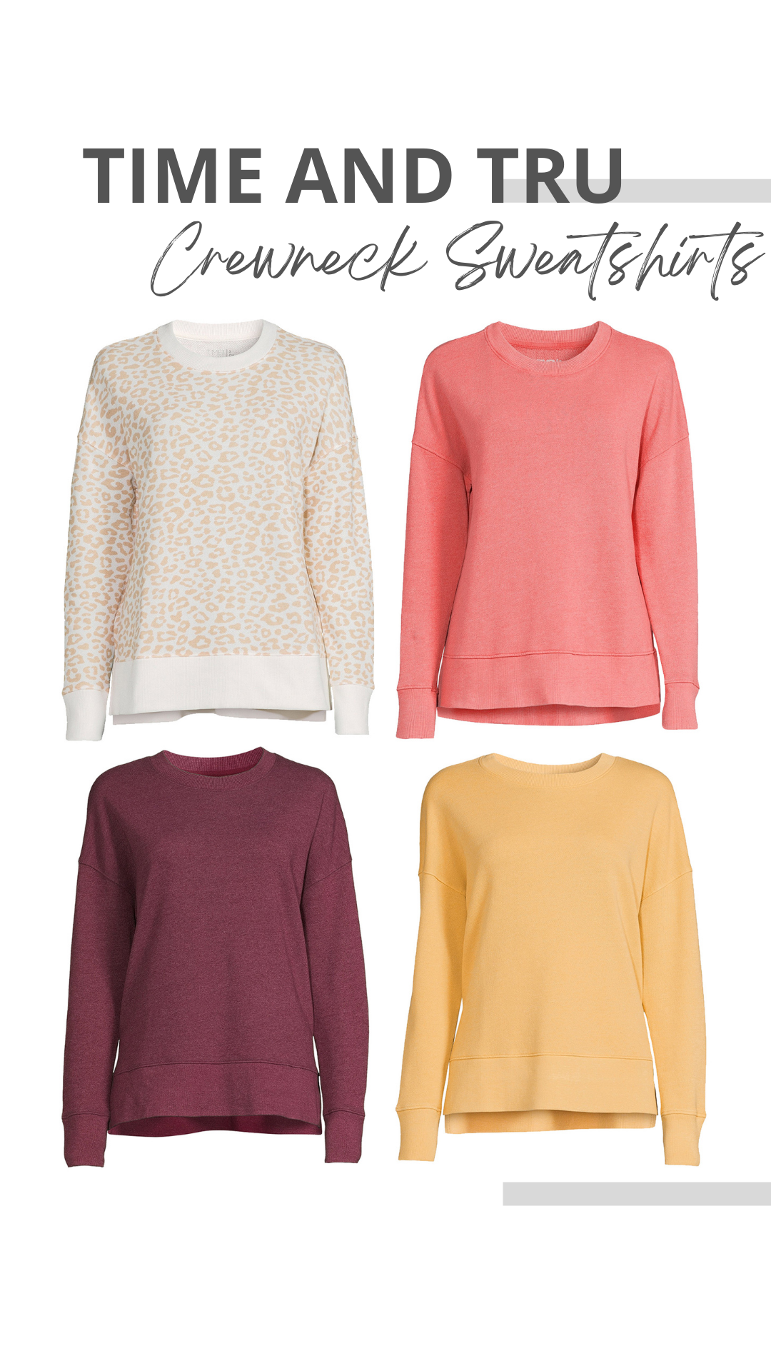 Time and Tru Crewneck Sweatshirt