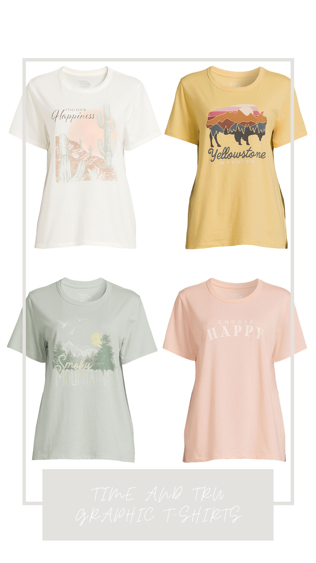 Time and Tru Graphic T-Shirts