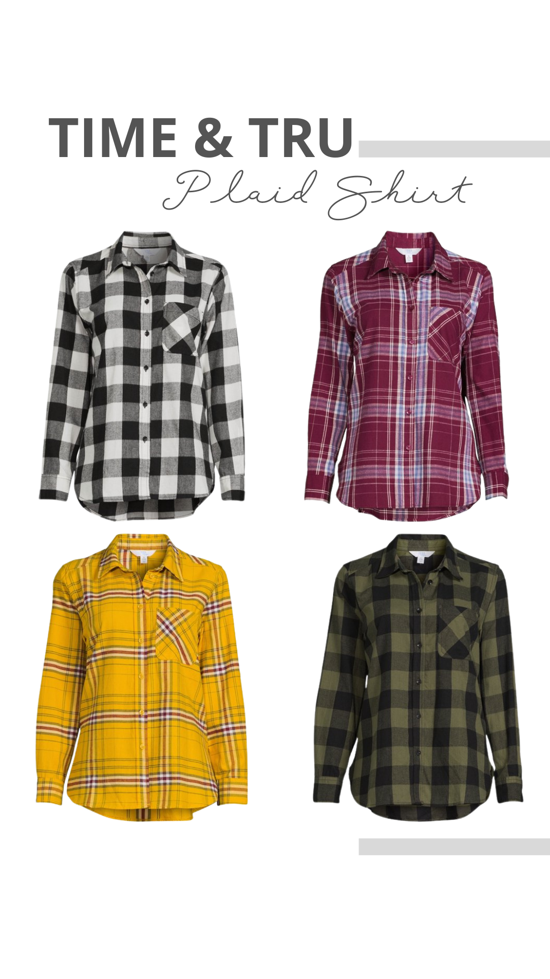 Time and Tru Plaid Shirt