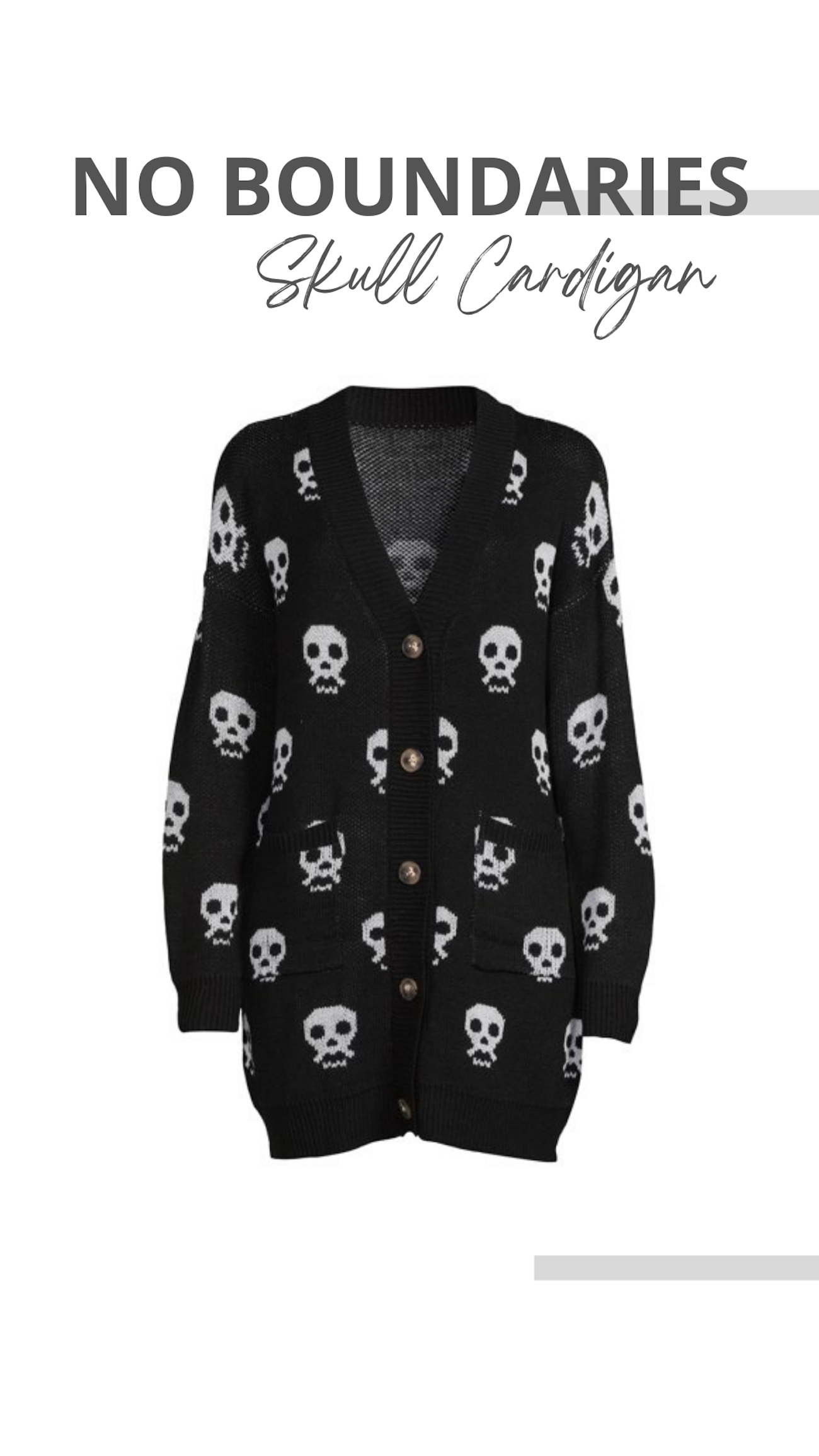 No Boundaries Skull Cardigan Walmart Finds