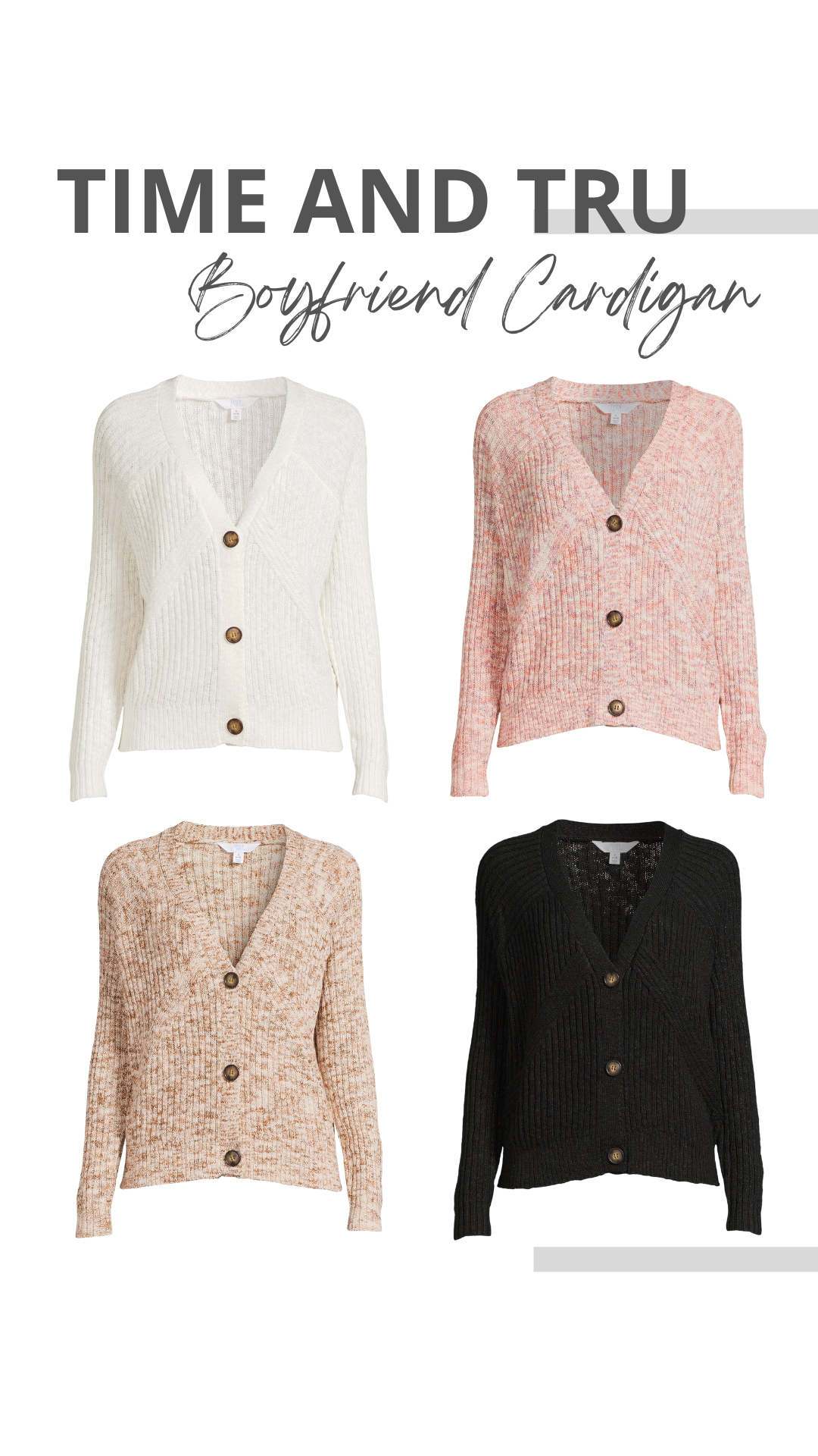 Time and Tru Boyfriend Cardigan