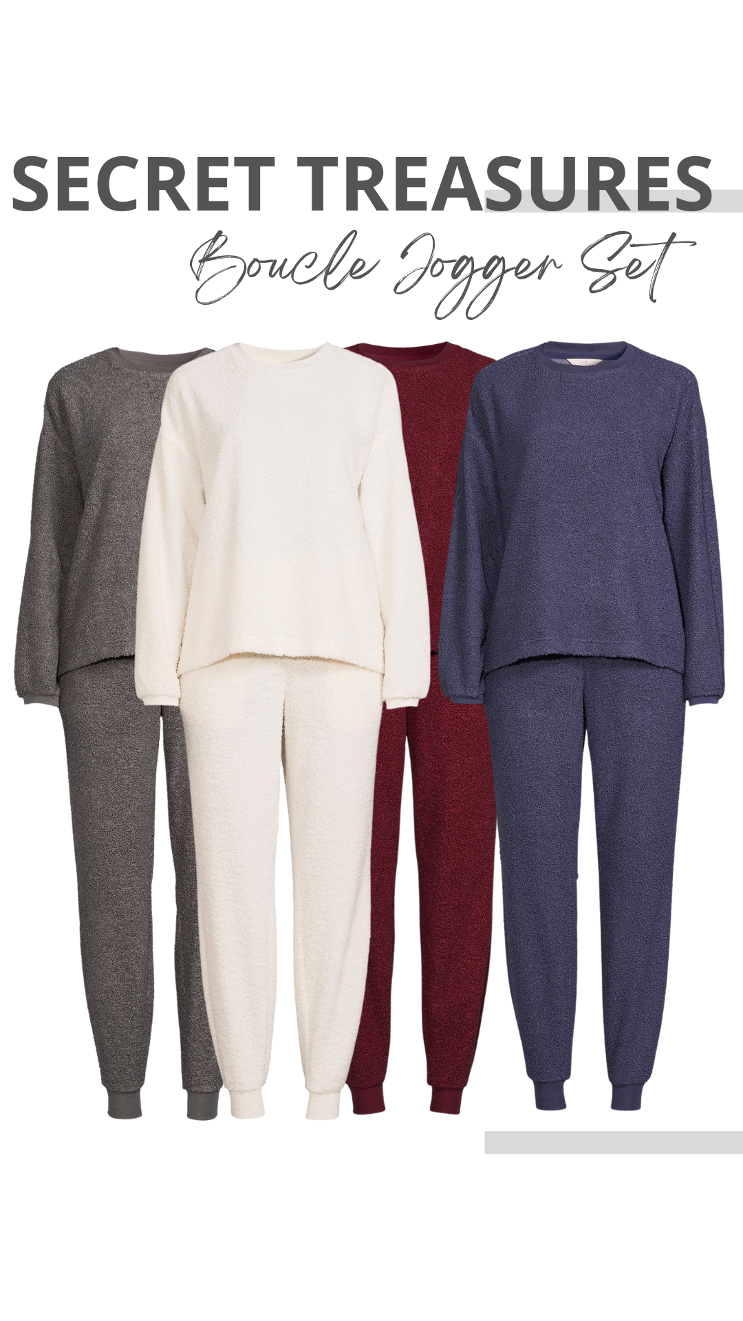 Secret Treasures Boucle Top and Jogger Set