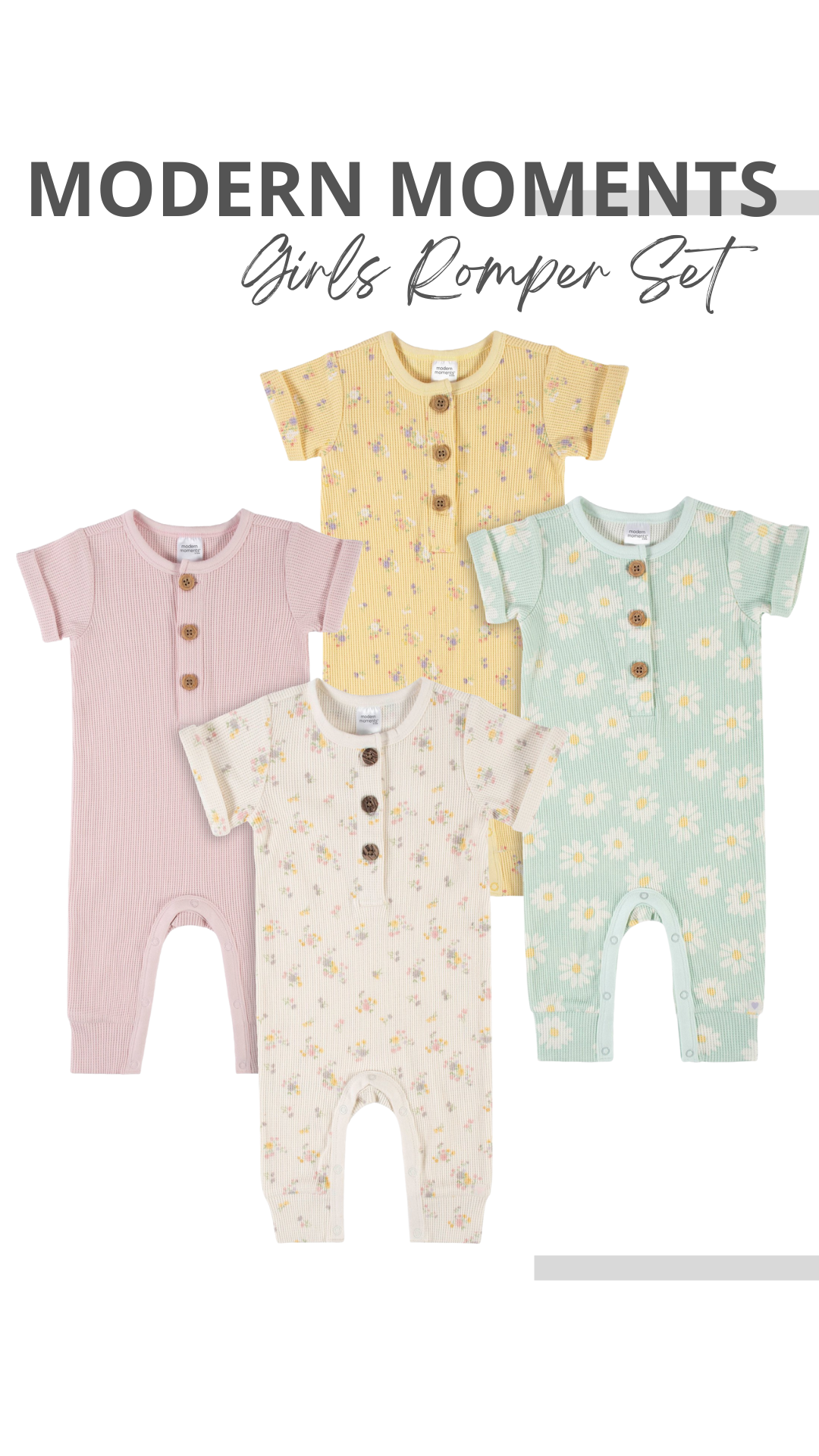 Modern Moments by Gerber Baby Girl Romper Set