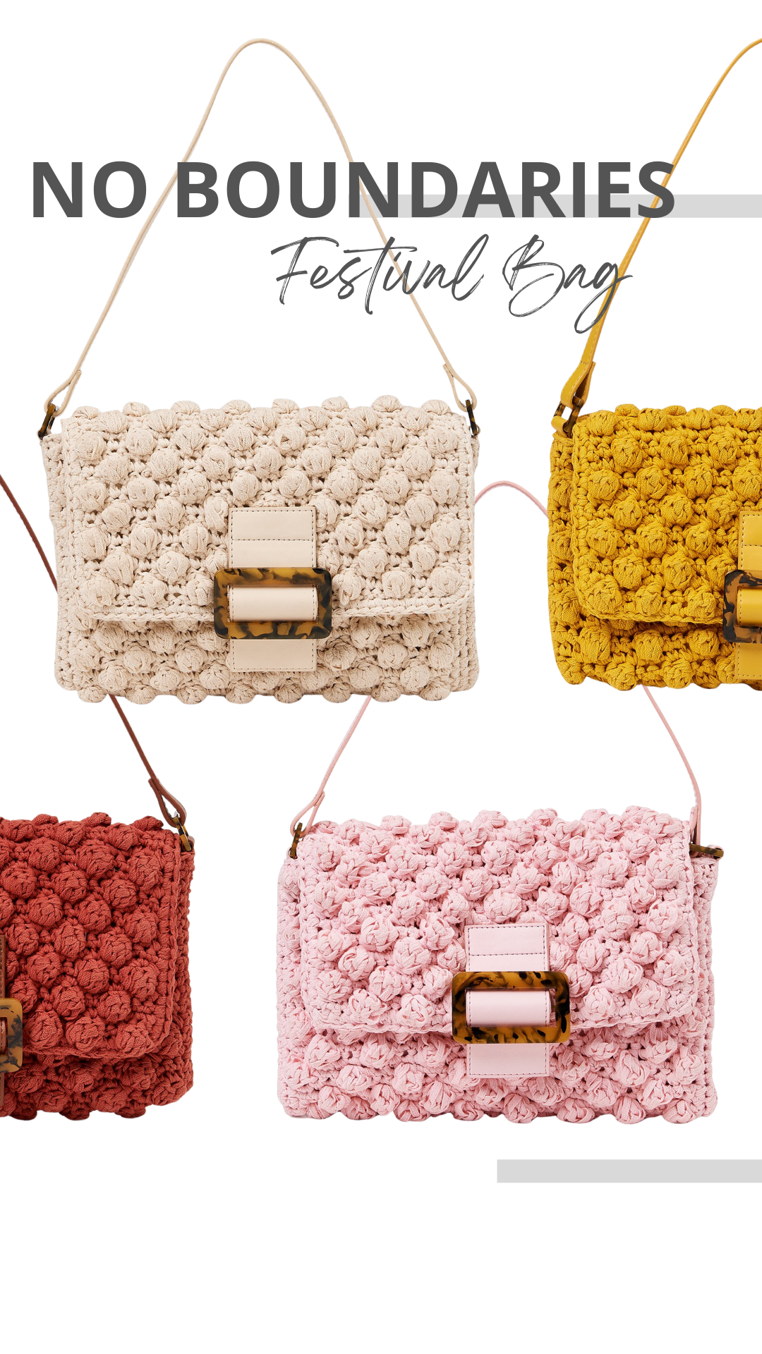 No Boundaries Crochet Festival Bag 