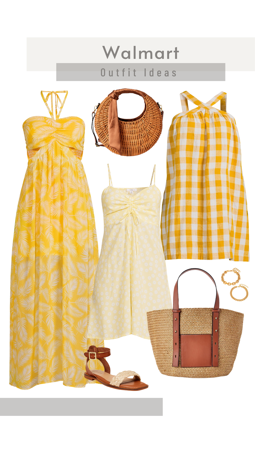 Walmart Outfit Ideas - Yellow Dresses