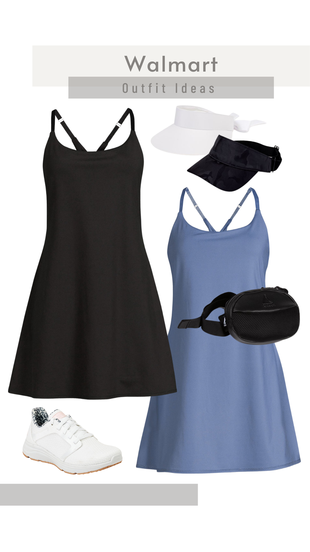 Walmart Outfit Ideas - Avia Active Dress and Accessories