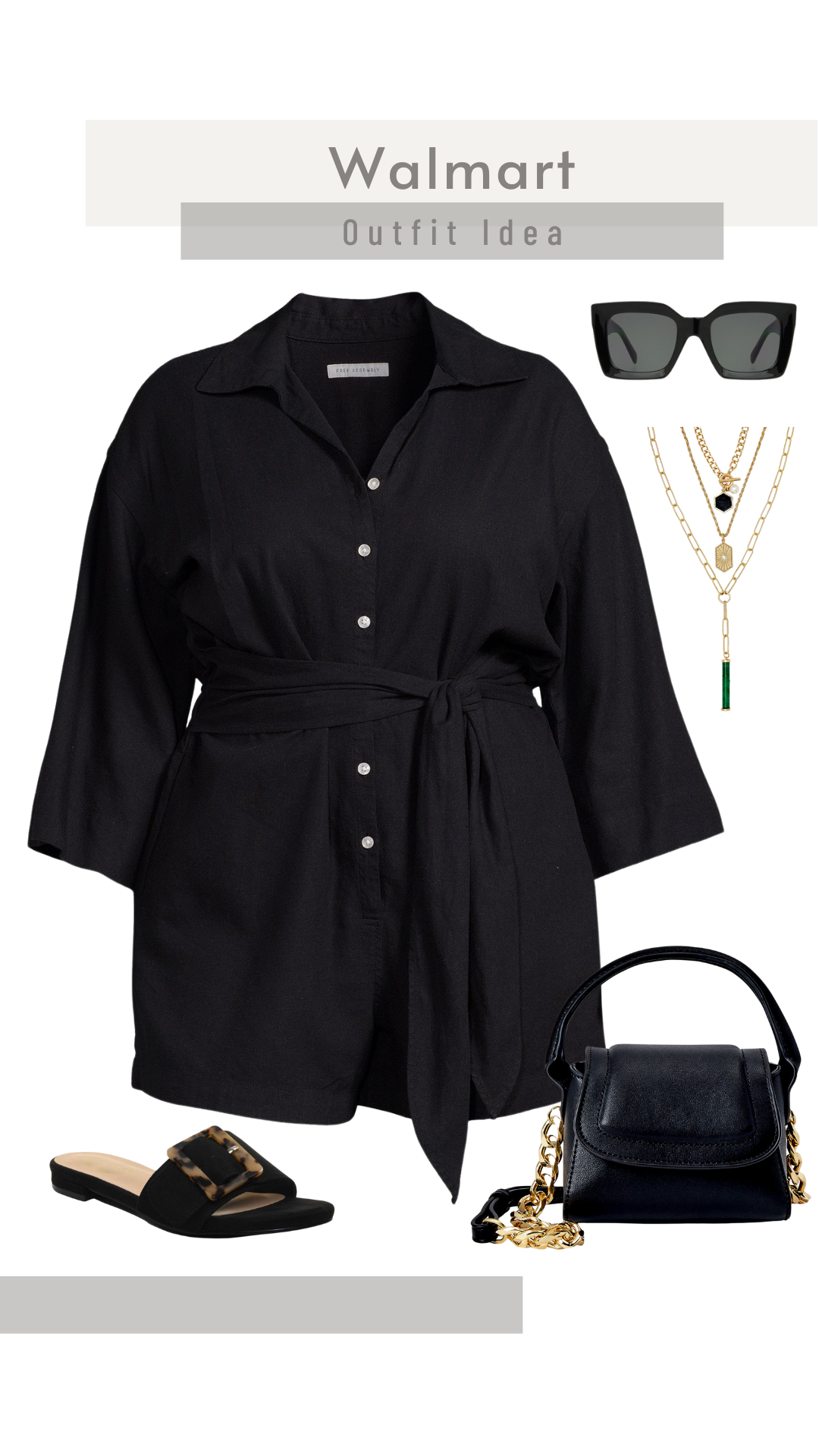 Walmart Outfit Idea - Free Assembly Romper