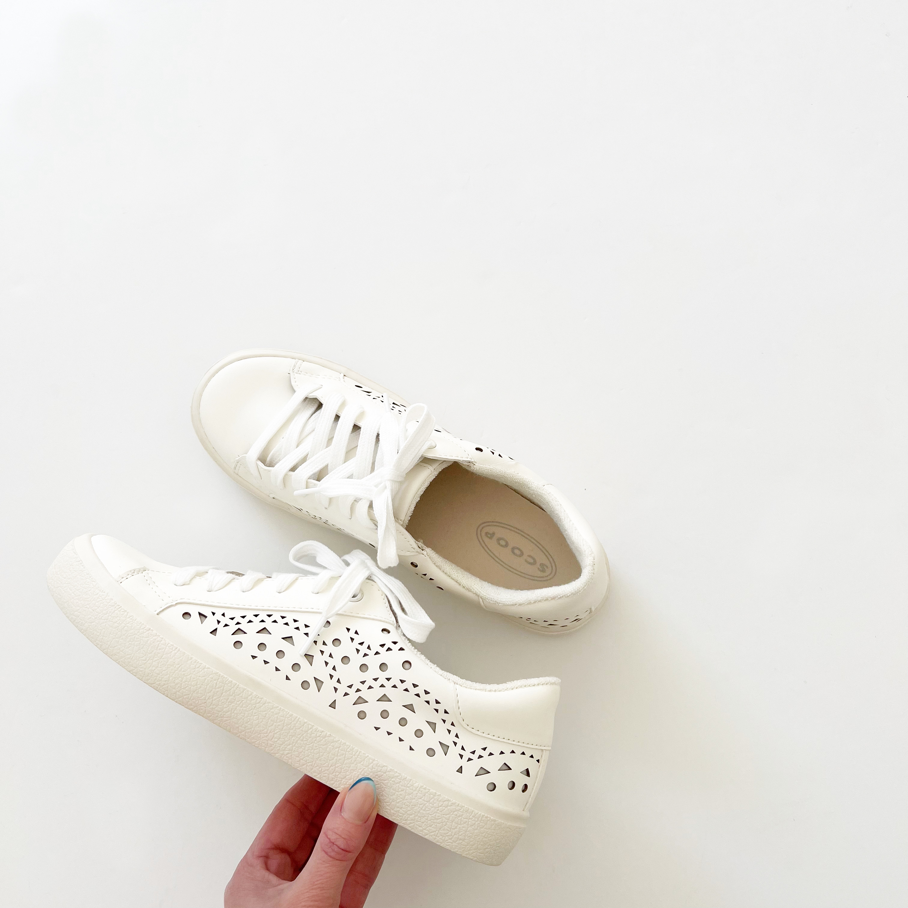 Scoop Laser Cut Court Sneakers